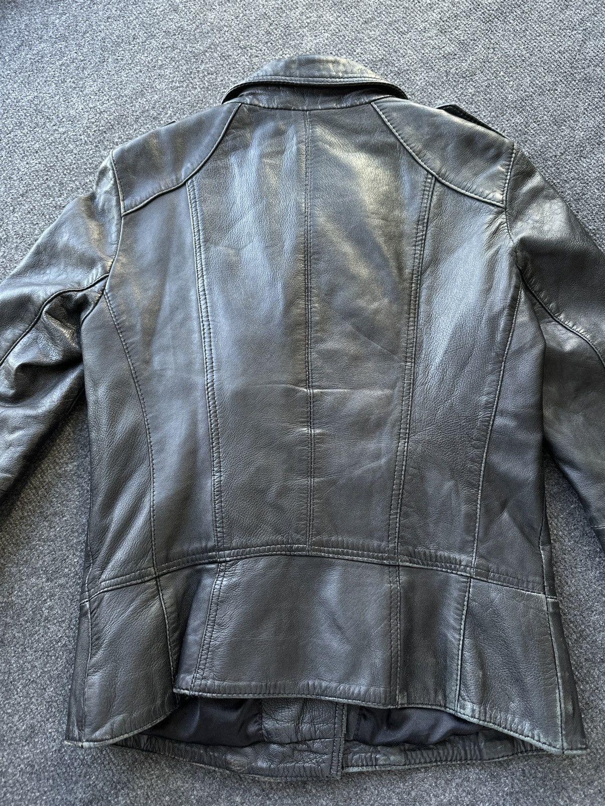 Leather 🚨 LEATHER WOMEN OPIUM MULTIPOCKET JACKET ZIP AVANT GARDE Size S / US 4 / IT 40 - 13 Thumbnail