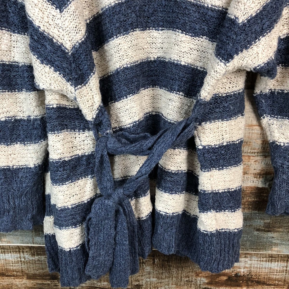Japanese Brand × OVER THE STRiPES Lung Grind Stripe Blue like cobain Knitwear #A2491 Size M / US 6-8 / IT 42-44 - 18 Thumbnail