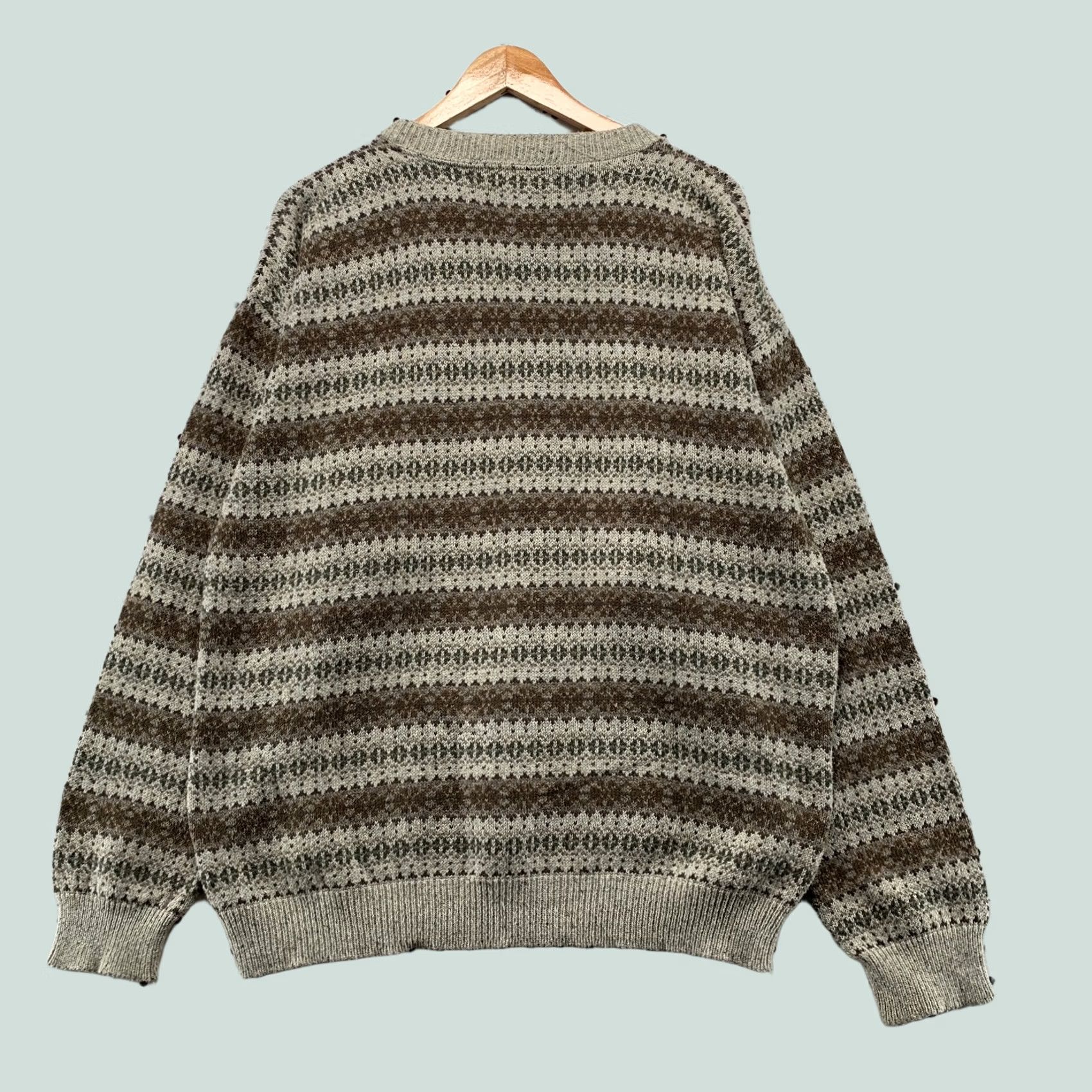 Croft & Barrow VINTAGE Croft & Barrow 3d Knit Sweater Mens XL Brown Striped Grandpa Dad USA Shirt Mens XL Brown Striped Pullover Knit Crew Neck Vintage Enthusiast Size US XL / EU 56 / 4 - 1 Thumbnail