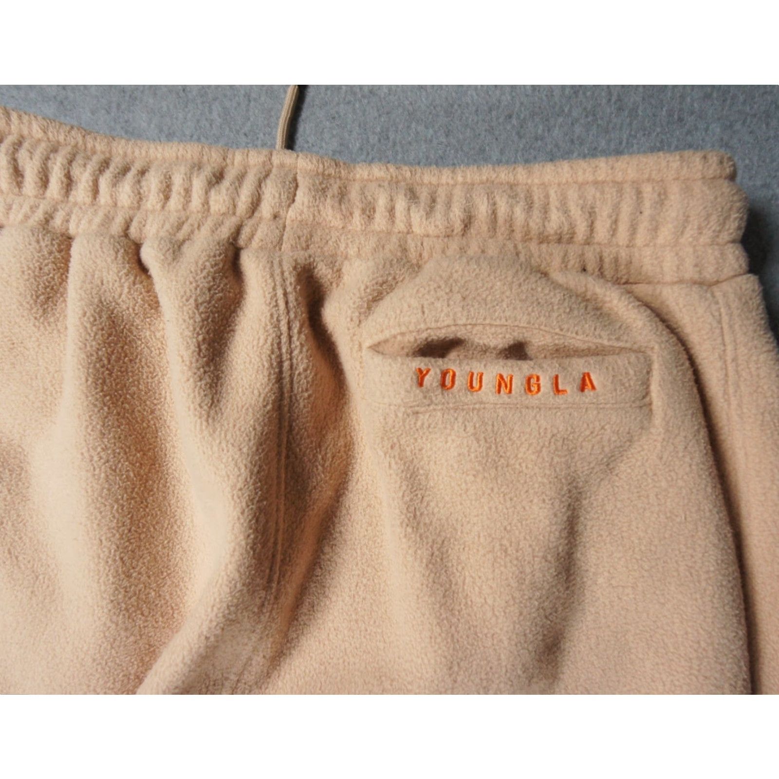 YoungLA Youngla Pants Mens Large Beige Fleece Sweatpants Streetwear Los Angeles Casual Size US 33 - 7 Thumbnail