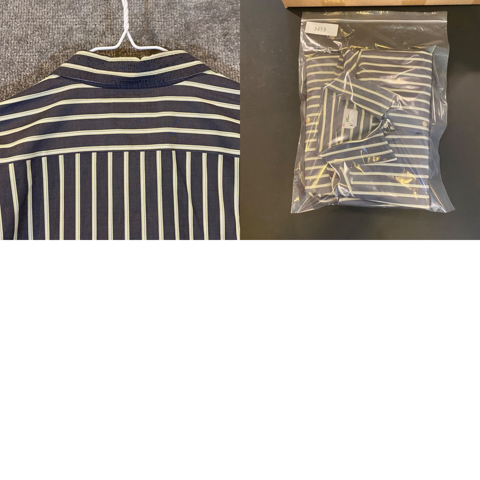 Lacoste VINTAGE Lacoste Shirt Mens 42 Gray Green Striped Button-Up Dress Top L/S France Mens Size US XL / EU 56 / 4 - 9 Thumbnail