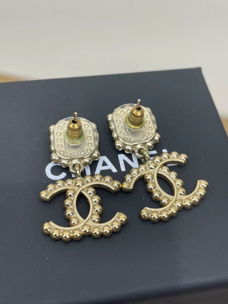 Chanel CHANEL Full Diamond Double C Earrings Size ONE SIZE - 5 Thumbnail
