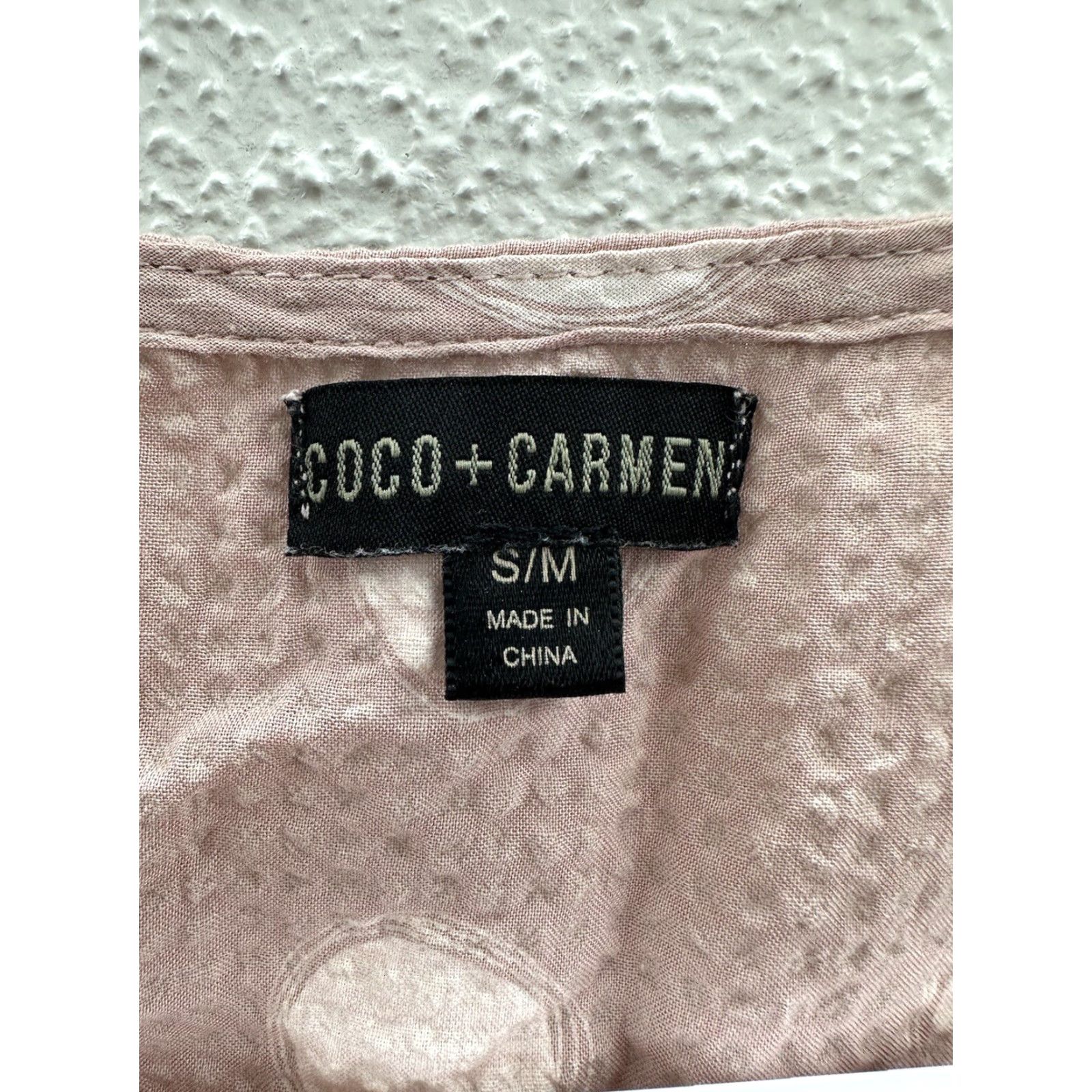 Vintage Coco & Carmen Womens Blouse Size Small Pink White Polka Dot Short Sleeve Size S / US 4 / IT 40 - 3 Thumbnail