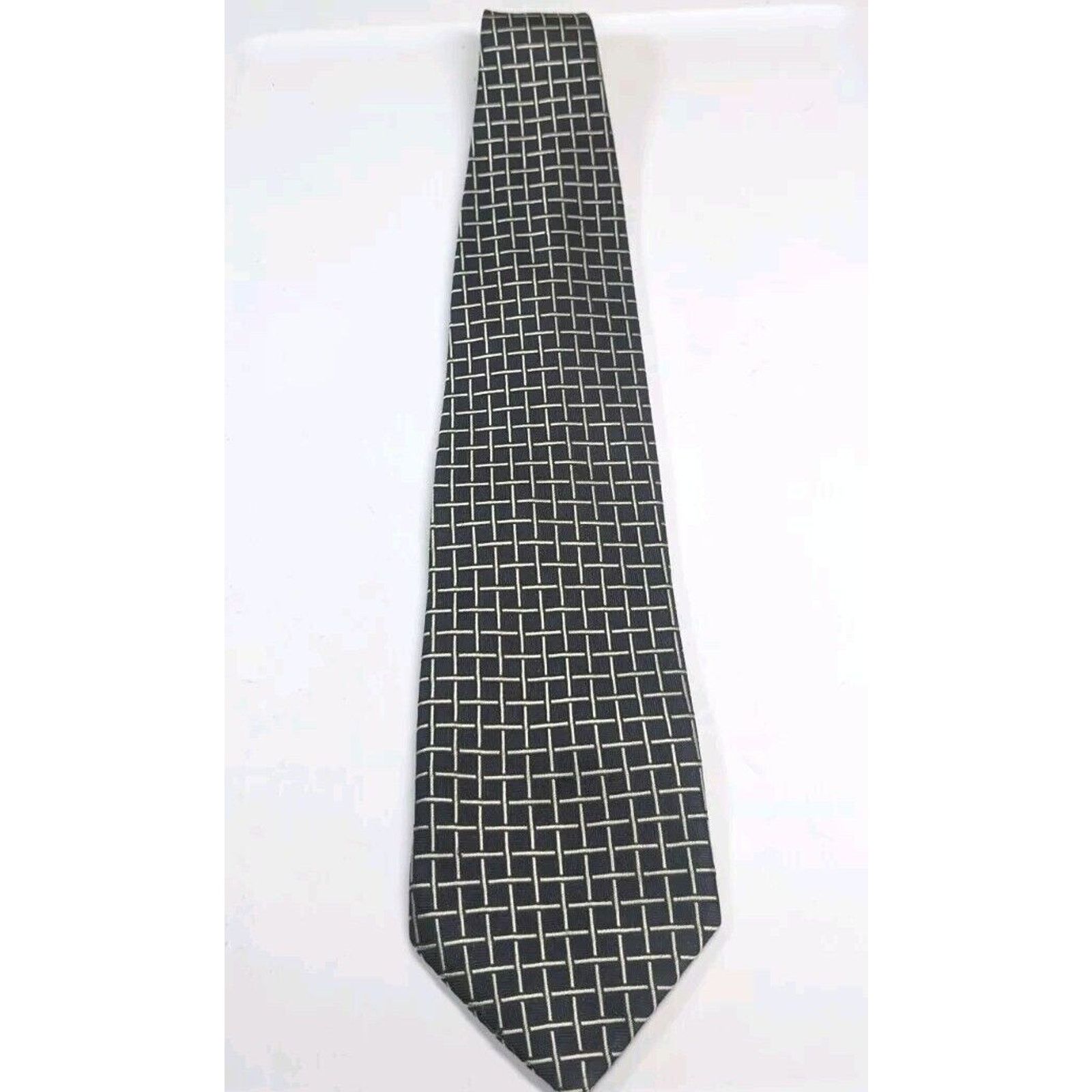 Giorgio Armani Giorgio Armani Cravatte Geometric Navy Blue Tie Italy Size ONE SIZE - 1 Thumbnail