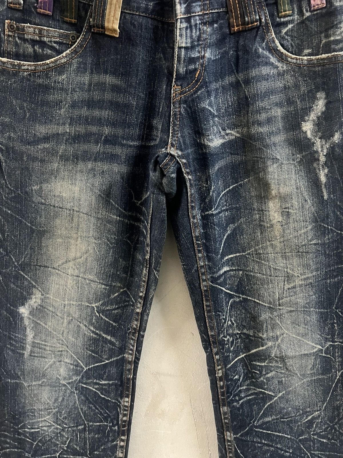 Adidas × Japanese Brand SICK‼️NYLAUS DISTRESSED DENIM PANT Size US 31 - 8 Thumbnail