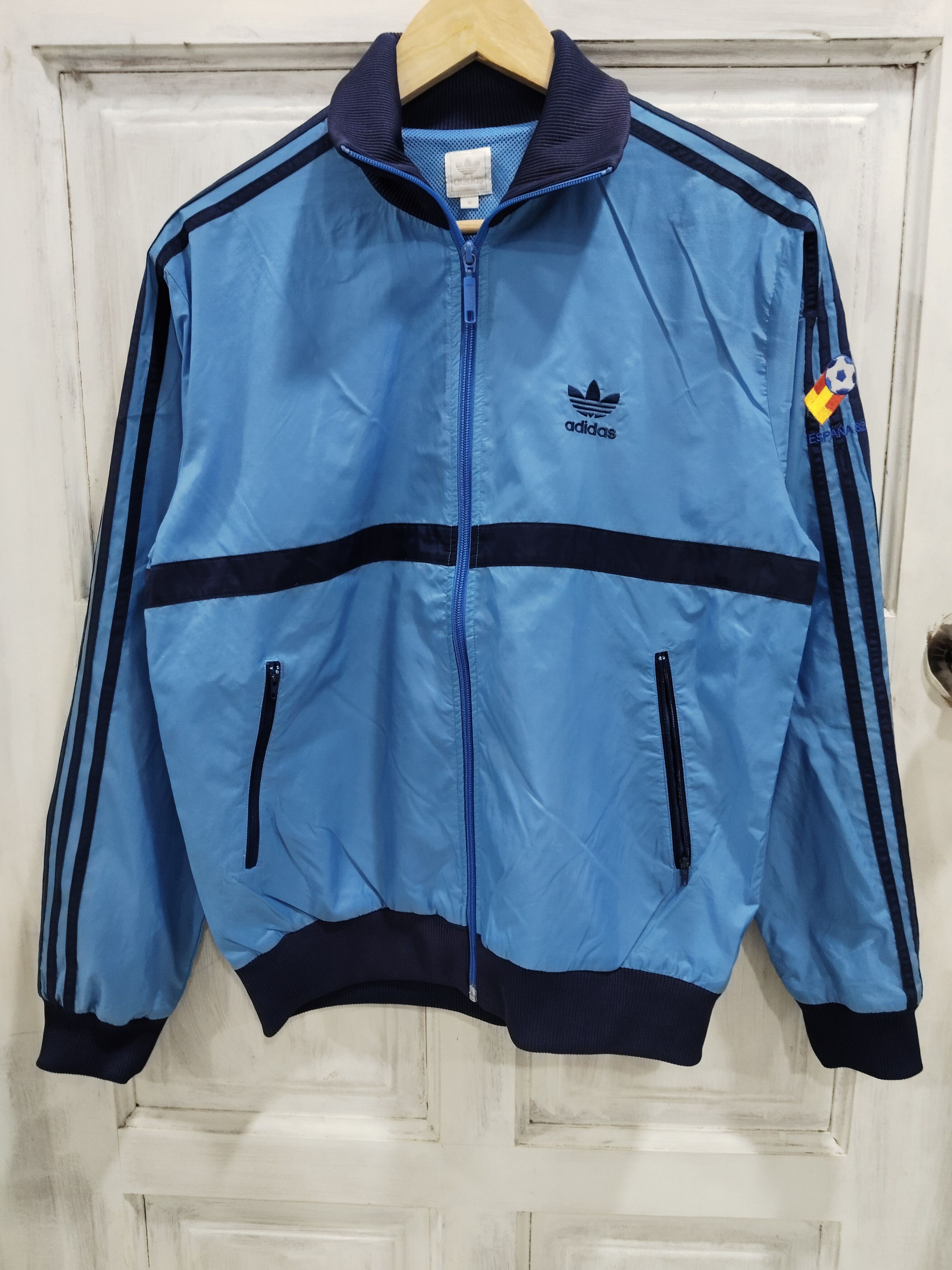 Adidas Vintage 80s Adidas Espana 82 Zipper Light Jacket Size US M / EU 48-50 / 2 - 1 Thumbnail