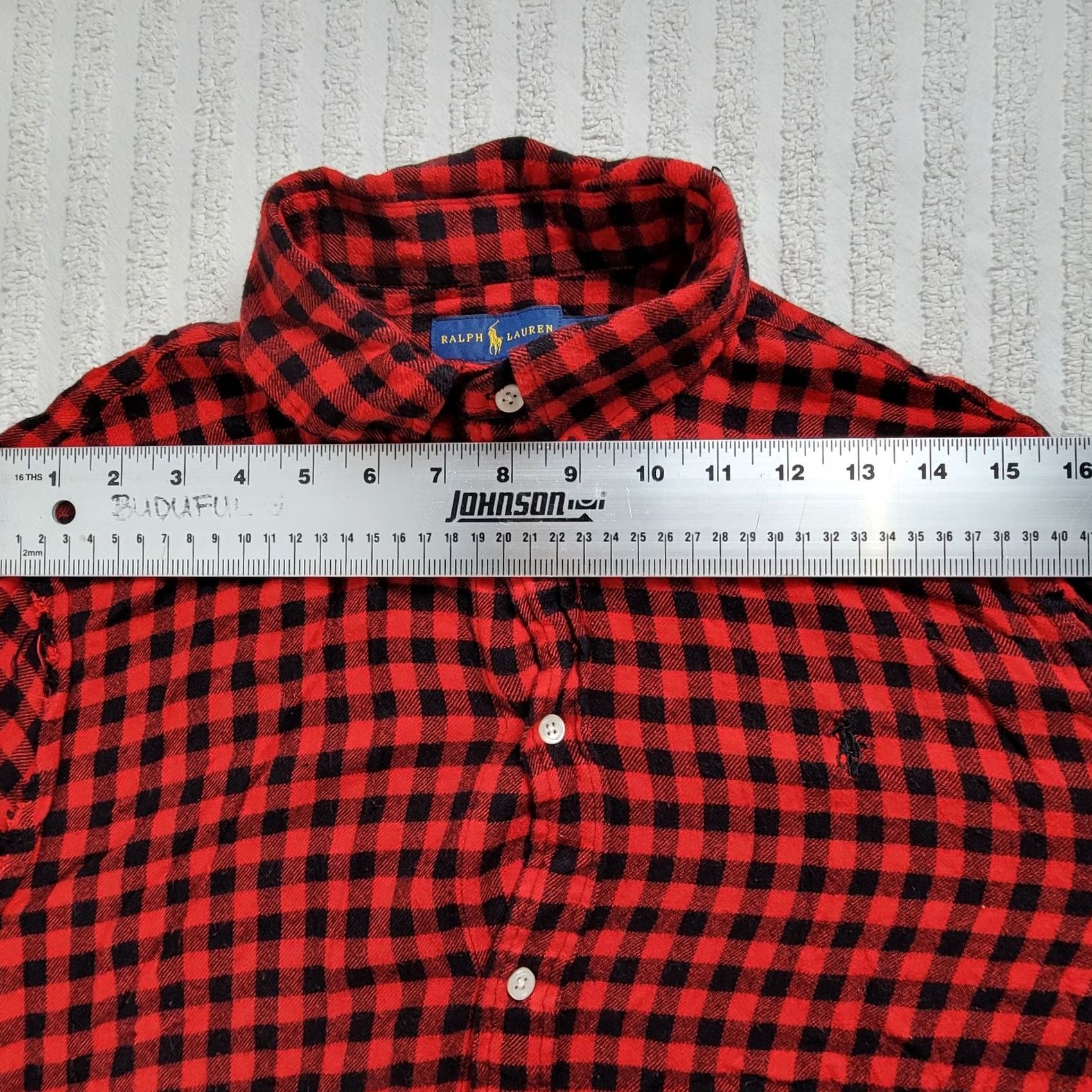 Ralph Lauren Ralph Lauren Shirt Mens XL Red/Black Buffalo Check Flannel Western Casual Pony Button-Down Long Sleeve Shirt Size US XL / EU 56 / 4 - 6 Thumbnail