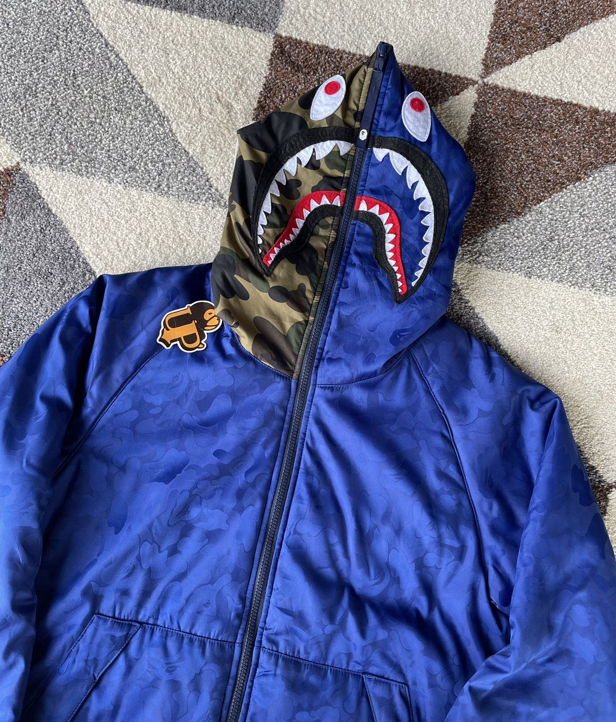 Bape Bape ABC Jacquard Camo Shark Heavy Jacket Size US L / EU 52-54 / 3 - 1 Thumbnail