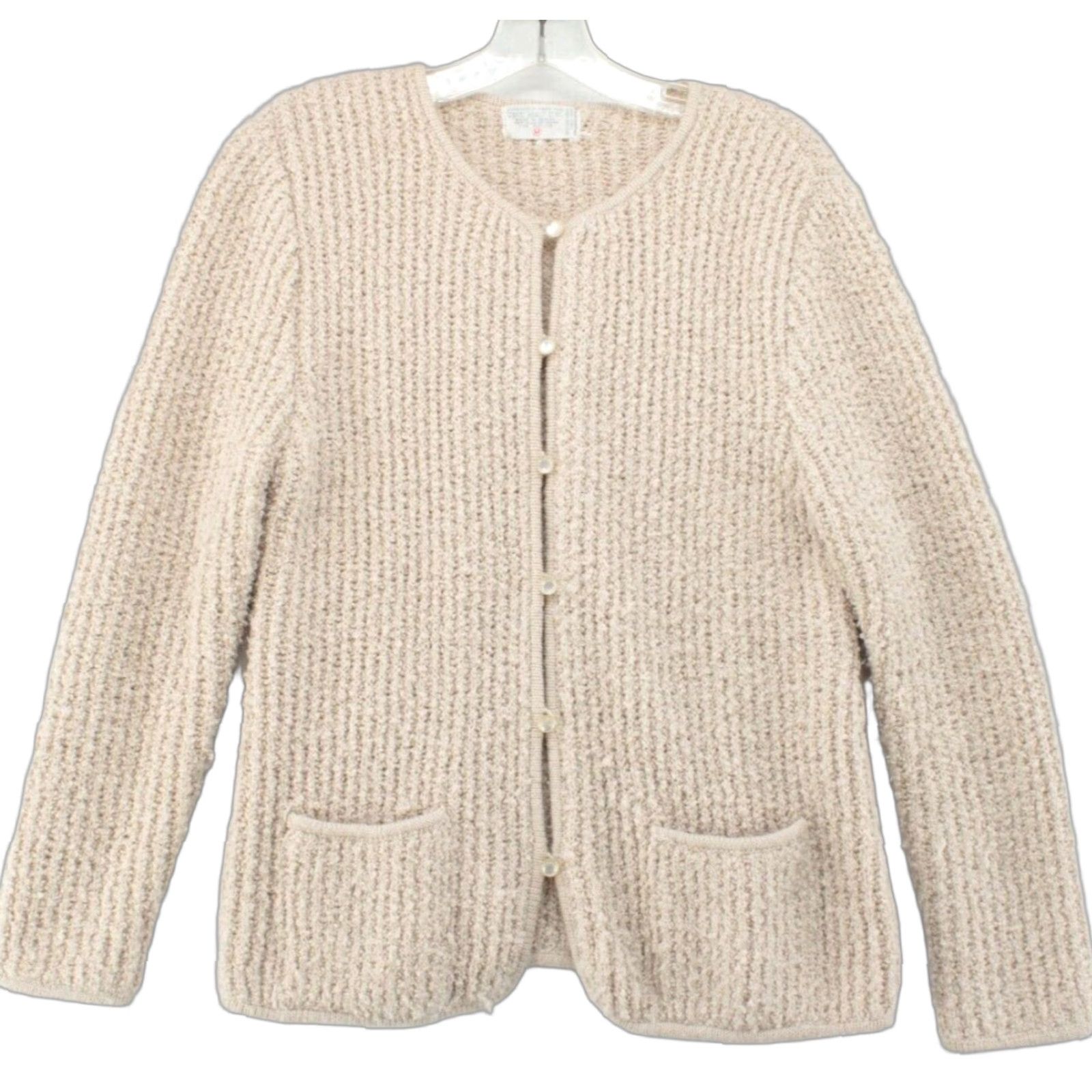 Vintage VINTAGE May Co Cardigan Womens M Beige Boho Grandmacore Old Money 80s 90s Pockets Buttons Womens Size M / US 6-8 / IT 42-44 - 1 Thumbnail
