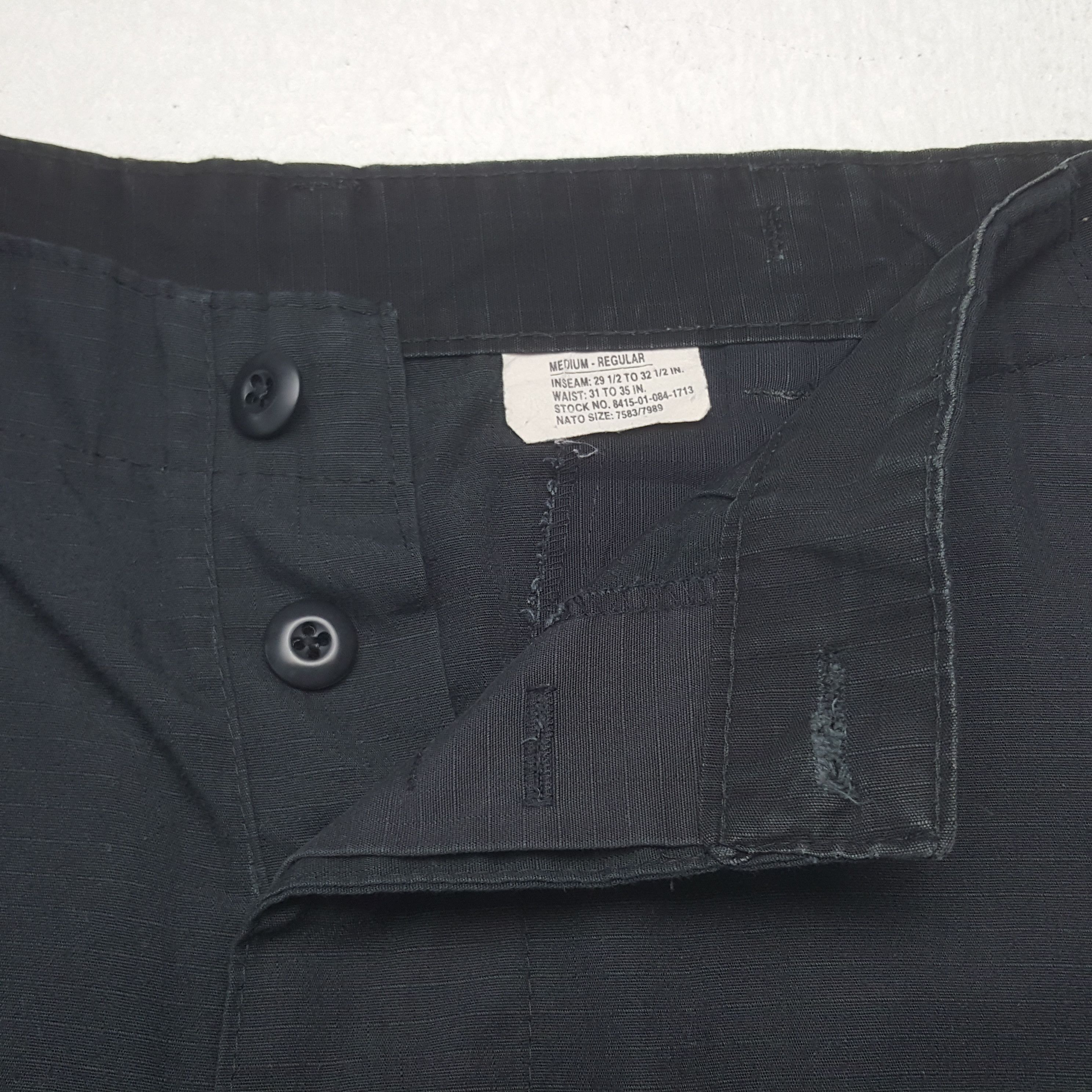 Designer Vintage Trouder Combat Black Cargo Pants Size US 30 / EU 46 - 12 Thumbnail