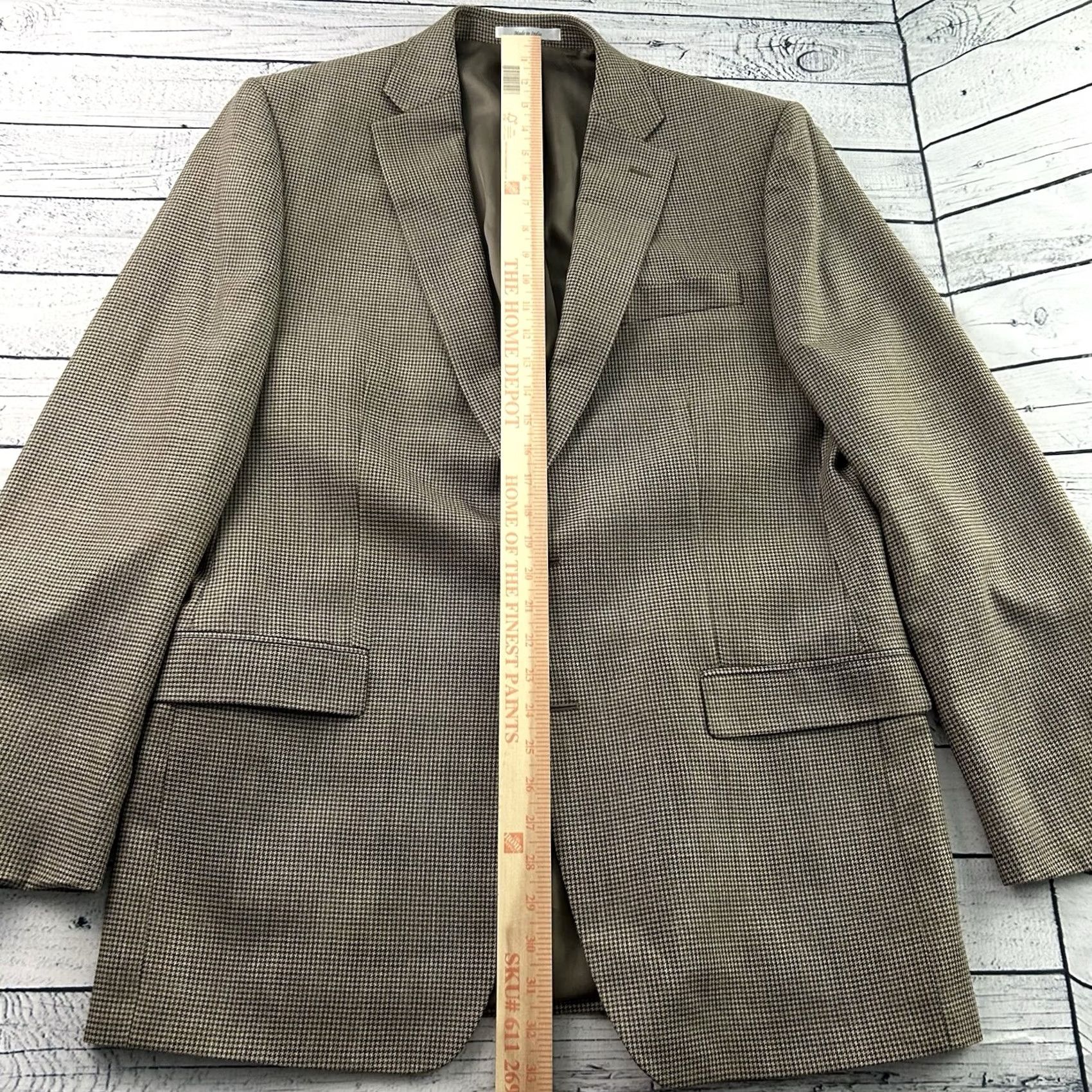 Ralph Lauren Lauren Ralph Lauren Blazer Shirt Men 42 Long Brown Wool Silk Tweed Notch Lapel Two-Button 2 Piece Vintage N/A Size 42R - 2 Thumbnail