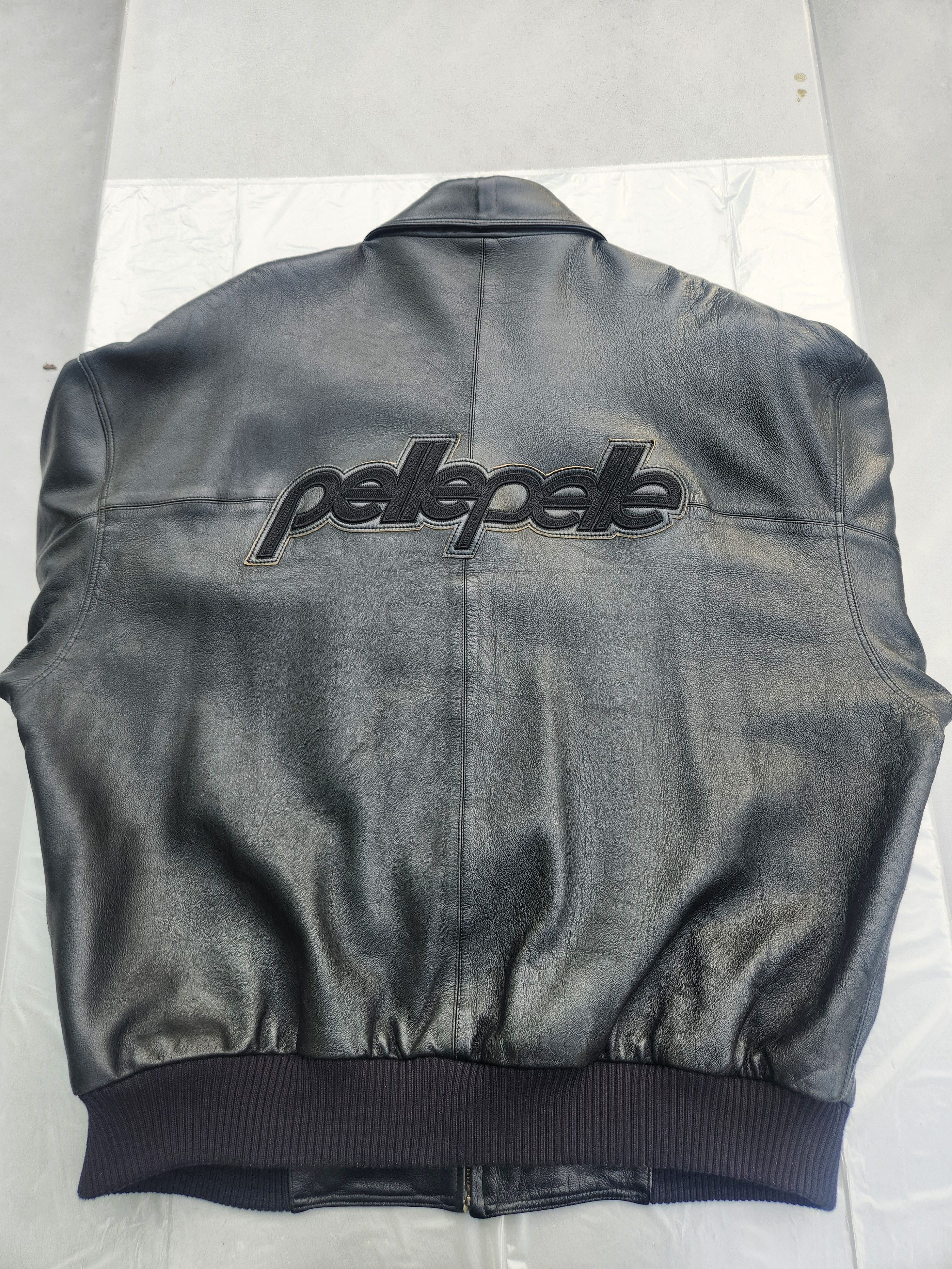 Pelle Pelle Pelle Pelle Black Leather Bomber Jacket Size 50 Size US L / EU 52-54 / 3 - 12 Thumbnail
