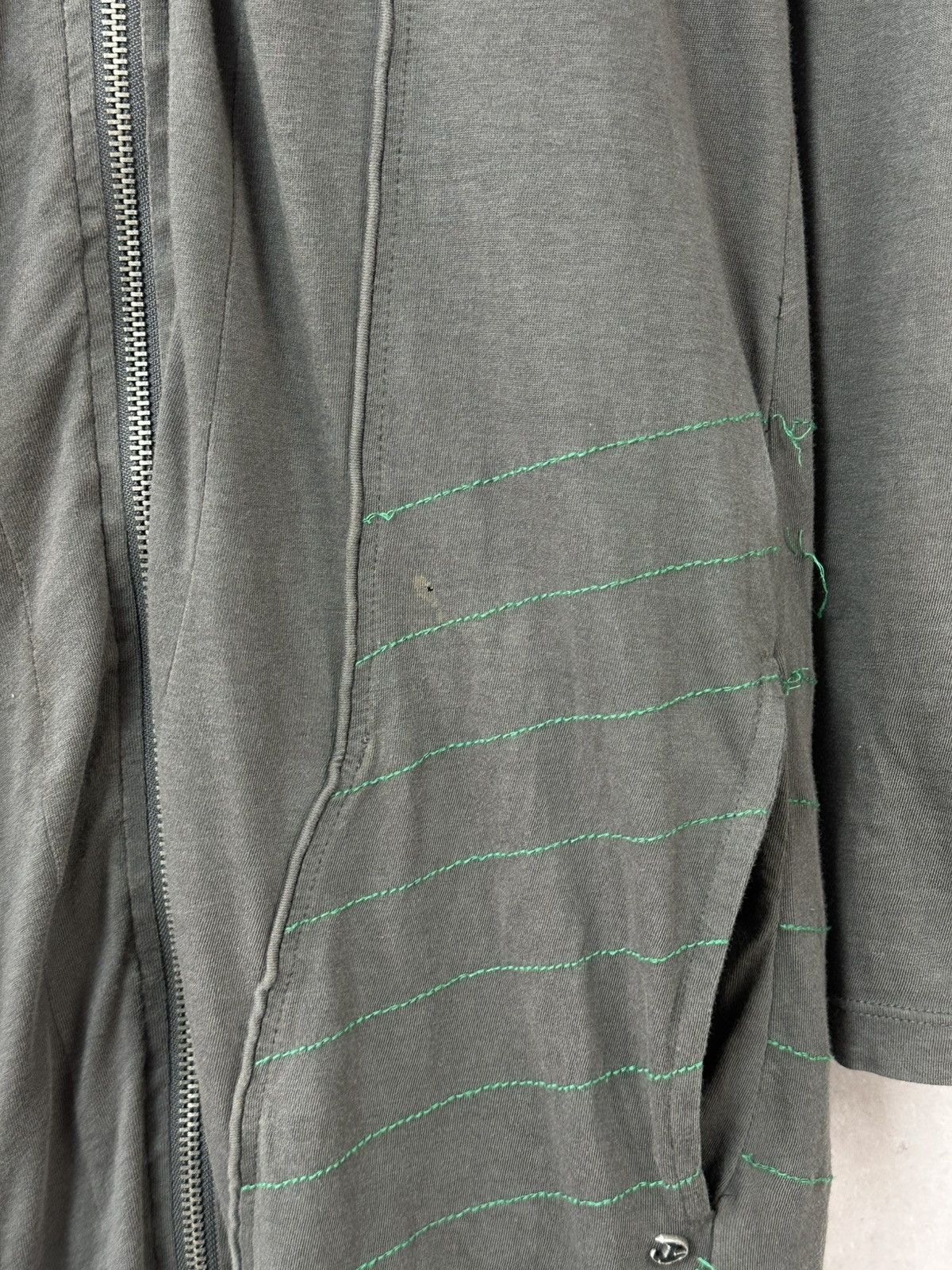 Diesel Vintage Diesel Embroidered Grey Full Zip Hooded Dress Size M / US 6-8 / IT 42-44 - 9 Thumbnail