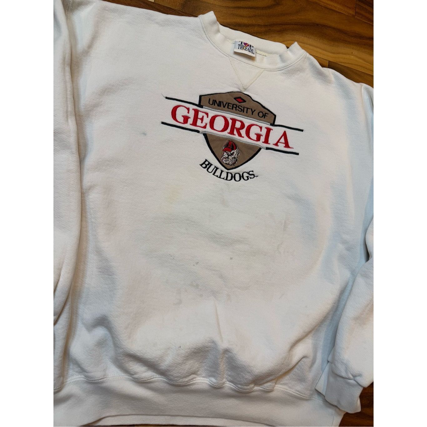 Vintage Size XL - Vintage 1990s embroidered Georgia Bulldogs Sweatsh Size US XL / EU 56 / 4 - 3 Thumbnail