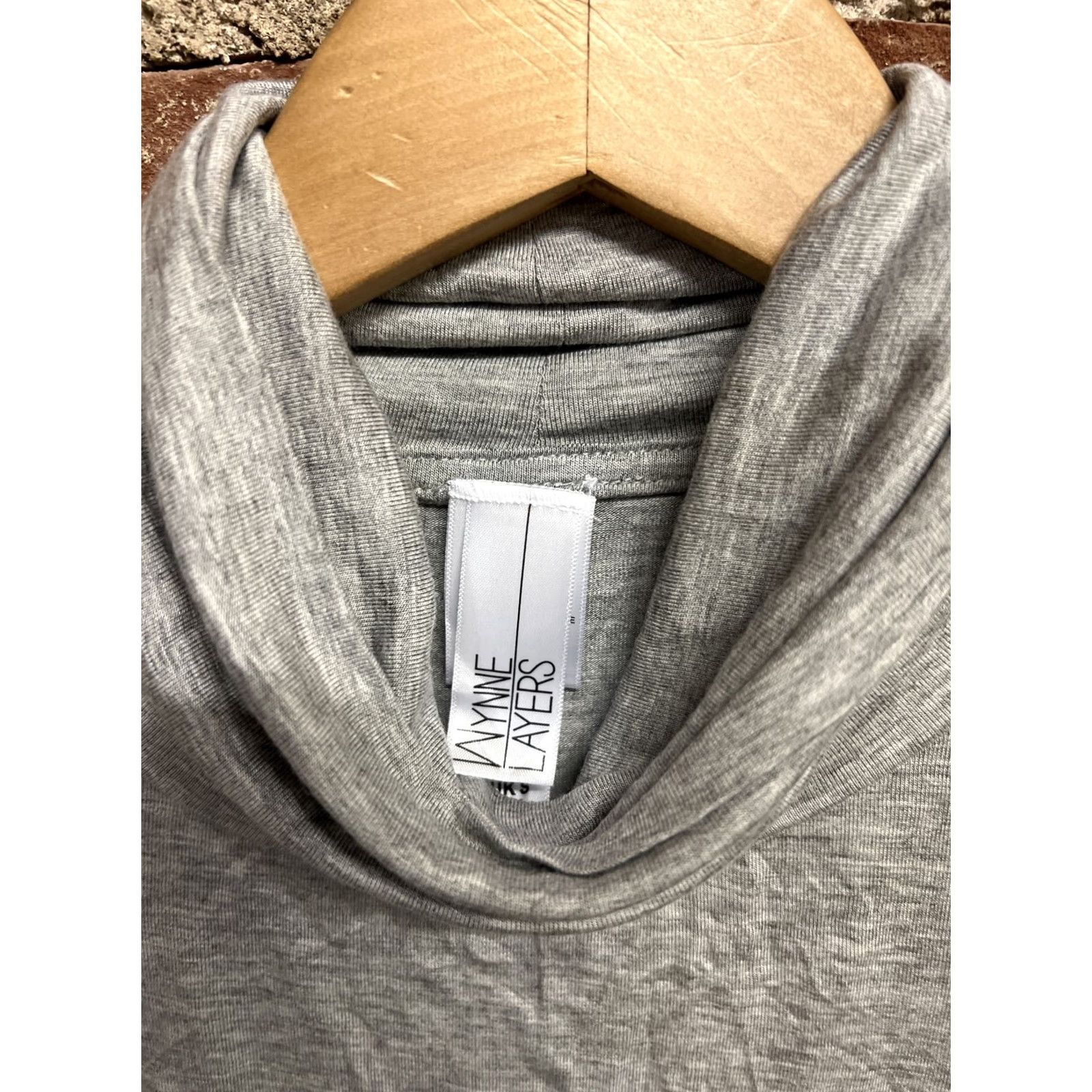 Vintage Wynne Layers MarlaWynne Women's XS Gray Turtleneck Dolman Sleeve Tunic Top Shirt Long Sleeve Size XS / US 0-2 / IT 36-38 - 2 Thumbnail