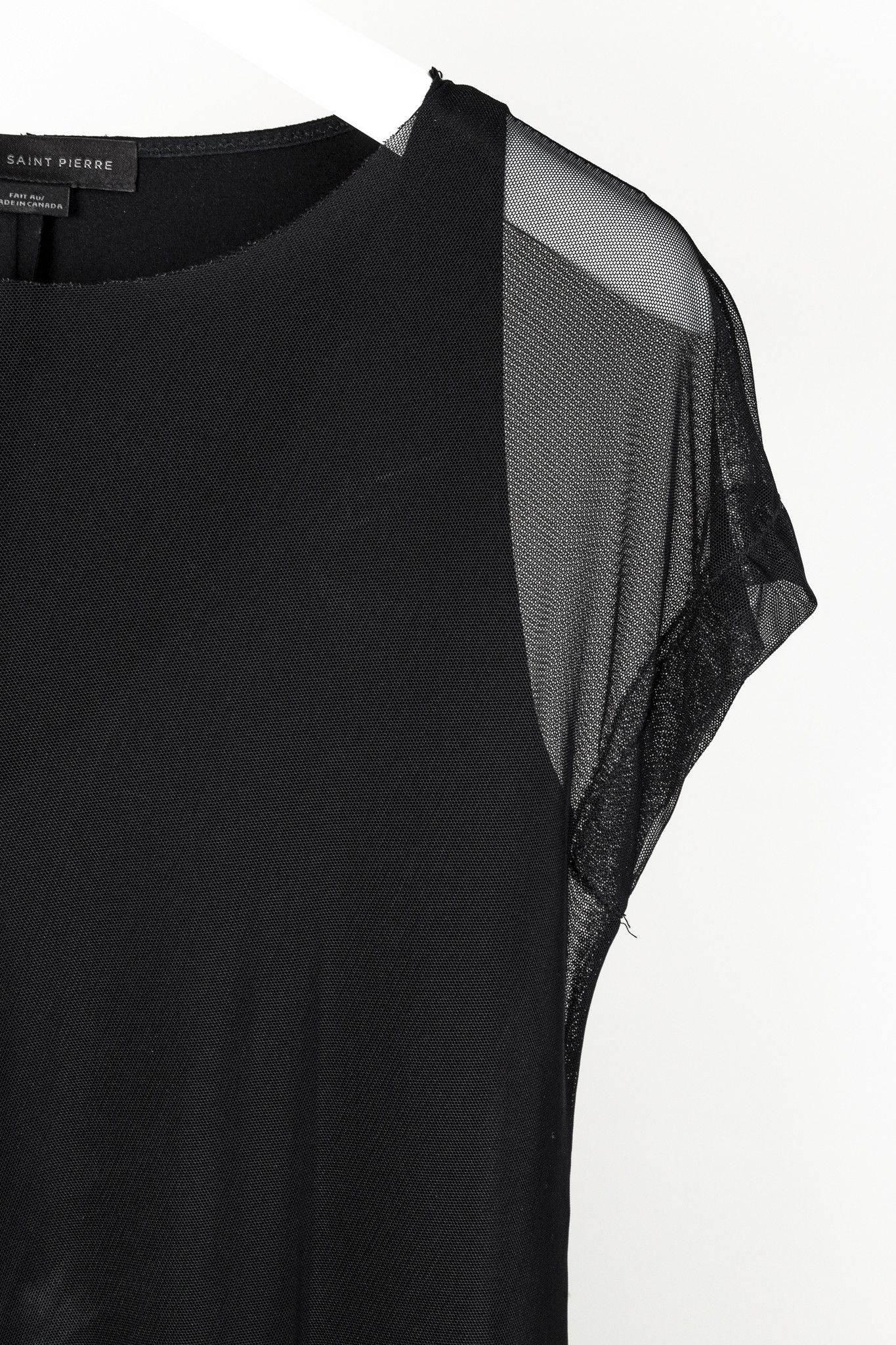 Marie Saint Pierre Marie Saint Pierre Black Mesh Sleeveless Maxi Dress Size L / US 10 / IT 46 - 5 Thumbnail