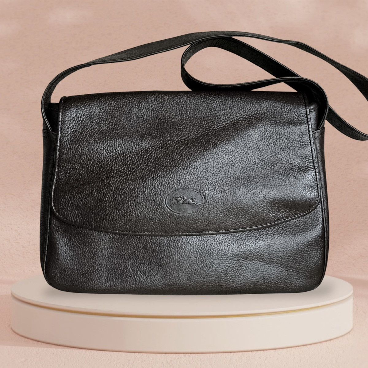 Longchamp Longchamp brown Leather Messenger crossbody Bag 90s vintage Size ONE SIZE - 1 Thumbnail