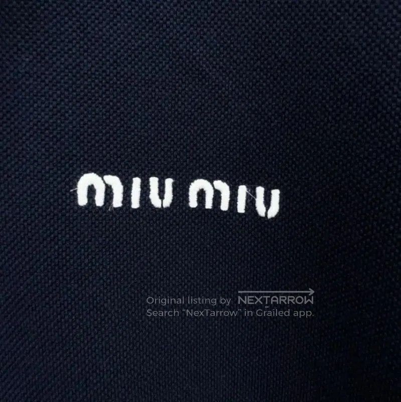 Miu Miu Miu Miu Navy Cotton Short Sleeve Tee . Size XS / US 0-2 / IT 36-38 - 3 Thumbnail