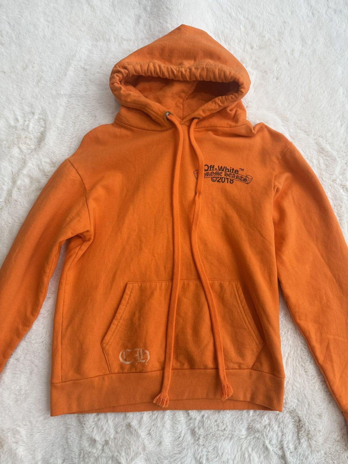 Off-White X Chrome hearts 2018パーカー CHROME HEARTS クロムハーツ x Off-White 2018 Hoodie パーカー