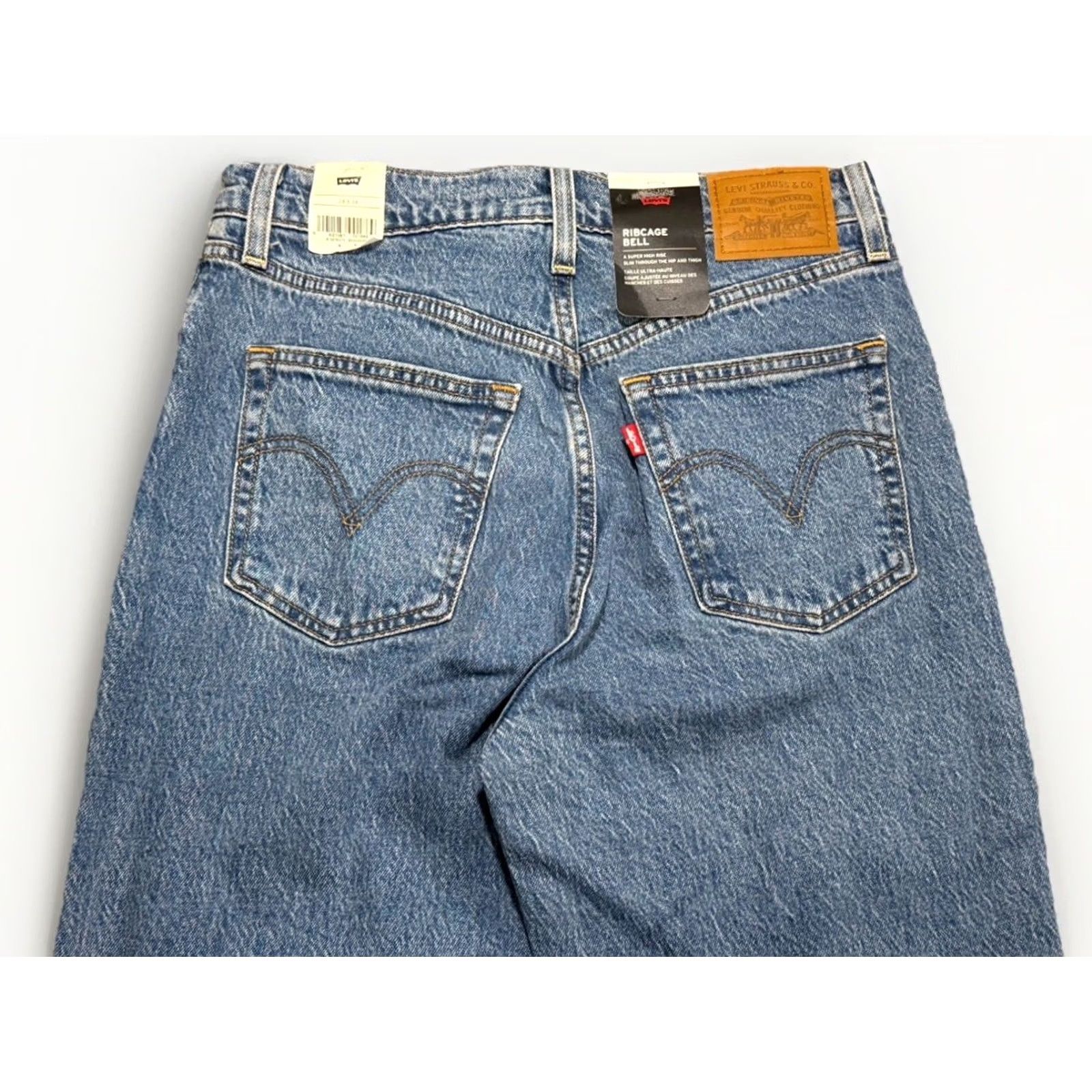 Levi's VINTAGE Levi's Premium Jeans Womens 28x33 Blue Bell High Rise Denim Stretch 5-Pocket 90s 60s USA Shirt Womens Regular Blue Jeans Size 28" / US 6 / IT 42 - 6 Thumbnail