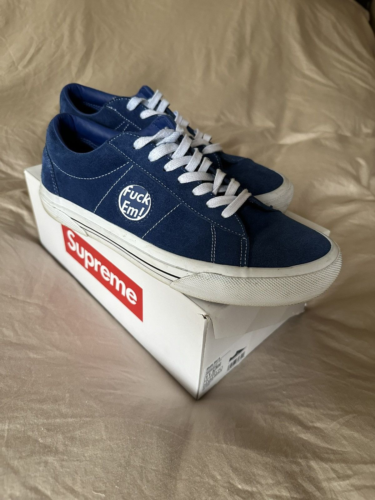 supreme VANS POP PUSH ネイビー Fuck Em! 美品 supreme-vans-sid-fuck-em-