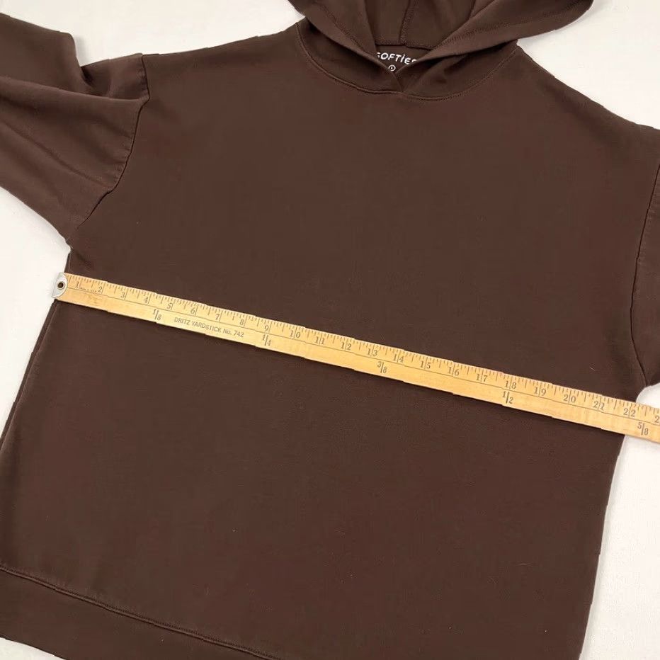 Vintage Softies Hoodie Womens L Chocolate Brown DreamTech Oversized Breathable Hooded Pullover Athletic Travel Casual Activewear Size L / US 10 / IT 46 - 4 Thumbnail