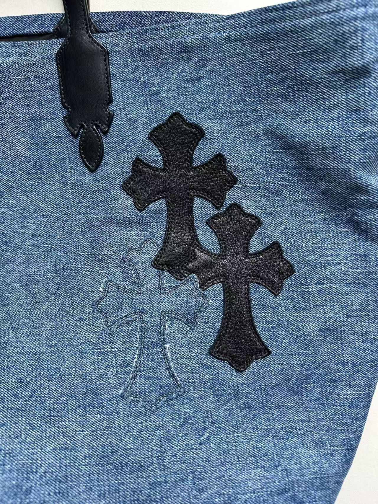 Chrome Hearts Chrome Hearts Denim&Leather Cross Patch Bag Size ONE SIZE - 5 Thumbnail