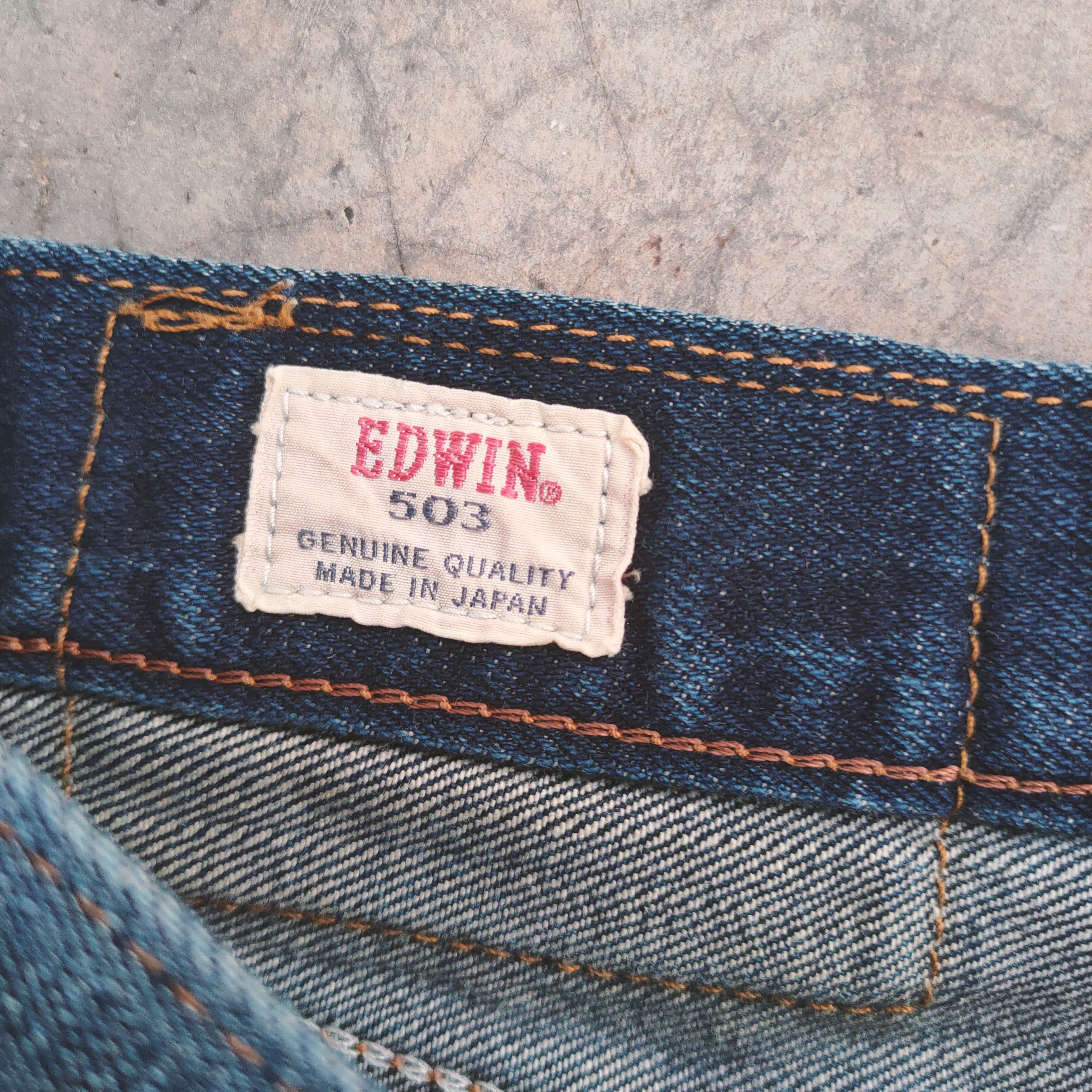 Edwin VINTAGE EDWIN MADE IN JAPAN FADED RIPPED JEANS DENIM Size US 36 / EU 52 - 15 Thumbnail