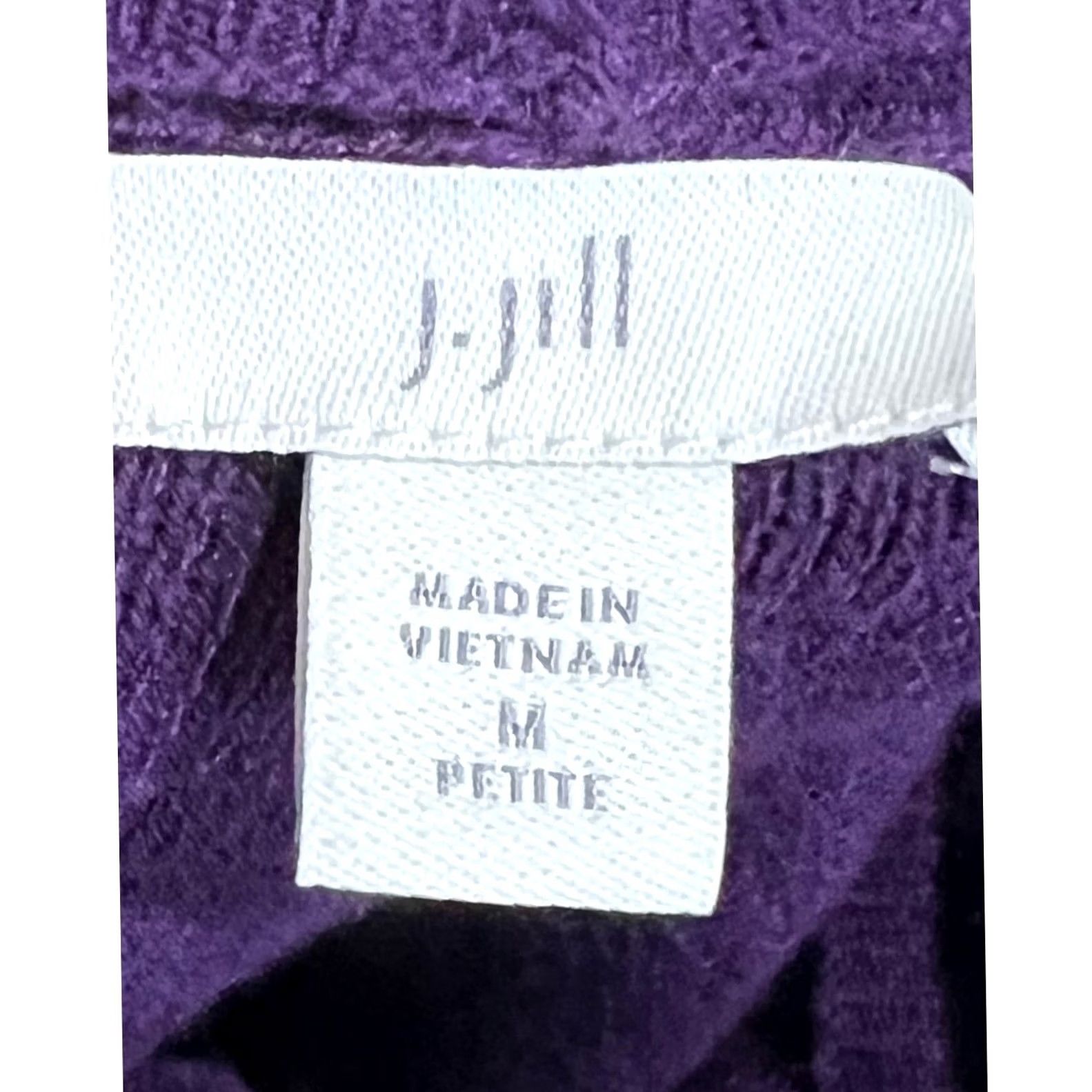 J. Jill VINTAGE J Jill Mock Neck Tunic Sweater Womens Petite M Purple Cotton Blend Cozy Soft Size M / US 6-8 / IT 42-44 - 7 Thumbnail