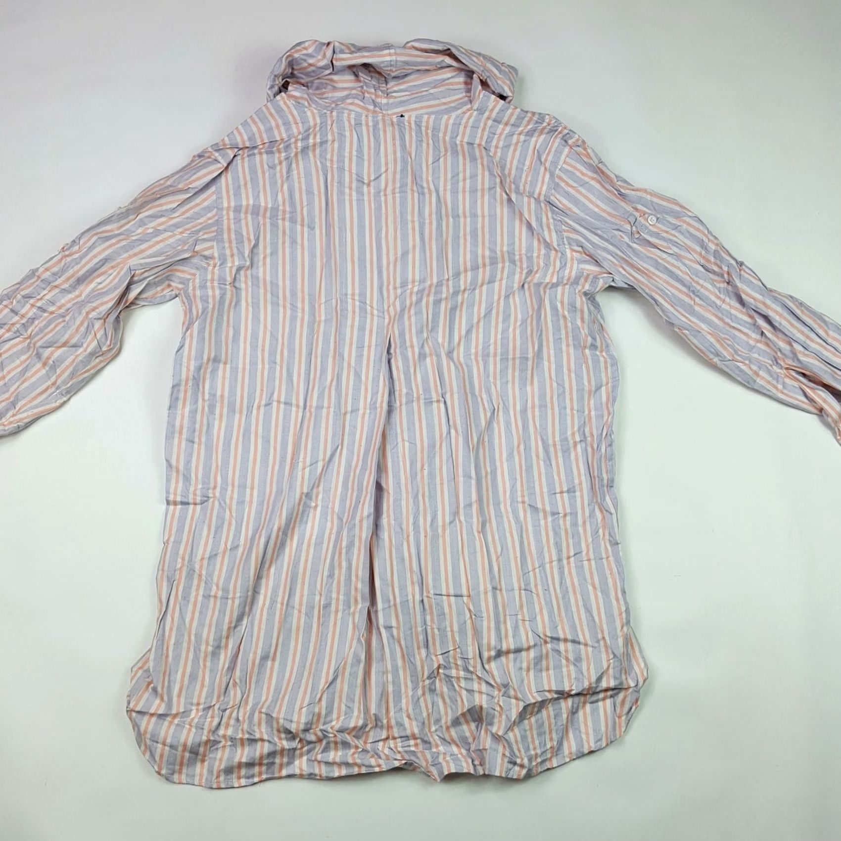 Vintage VINTAGE Striped Dress Shirt Women's Size S Roll Collar Retro Lounge Shirt Gown Size S / US 4 / IT 40 - 5 Thumbnail