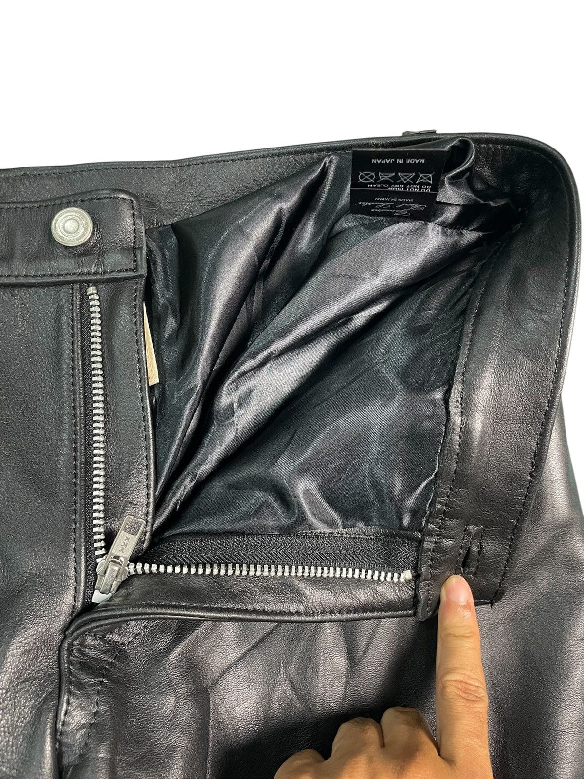 Japanese Brand Leather Wear Genuine Steerhide Pant Size US 31 - 7 Thumbnail