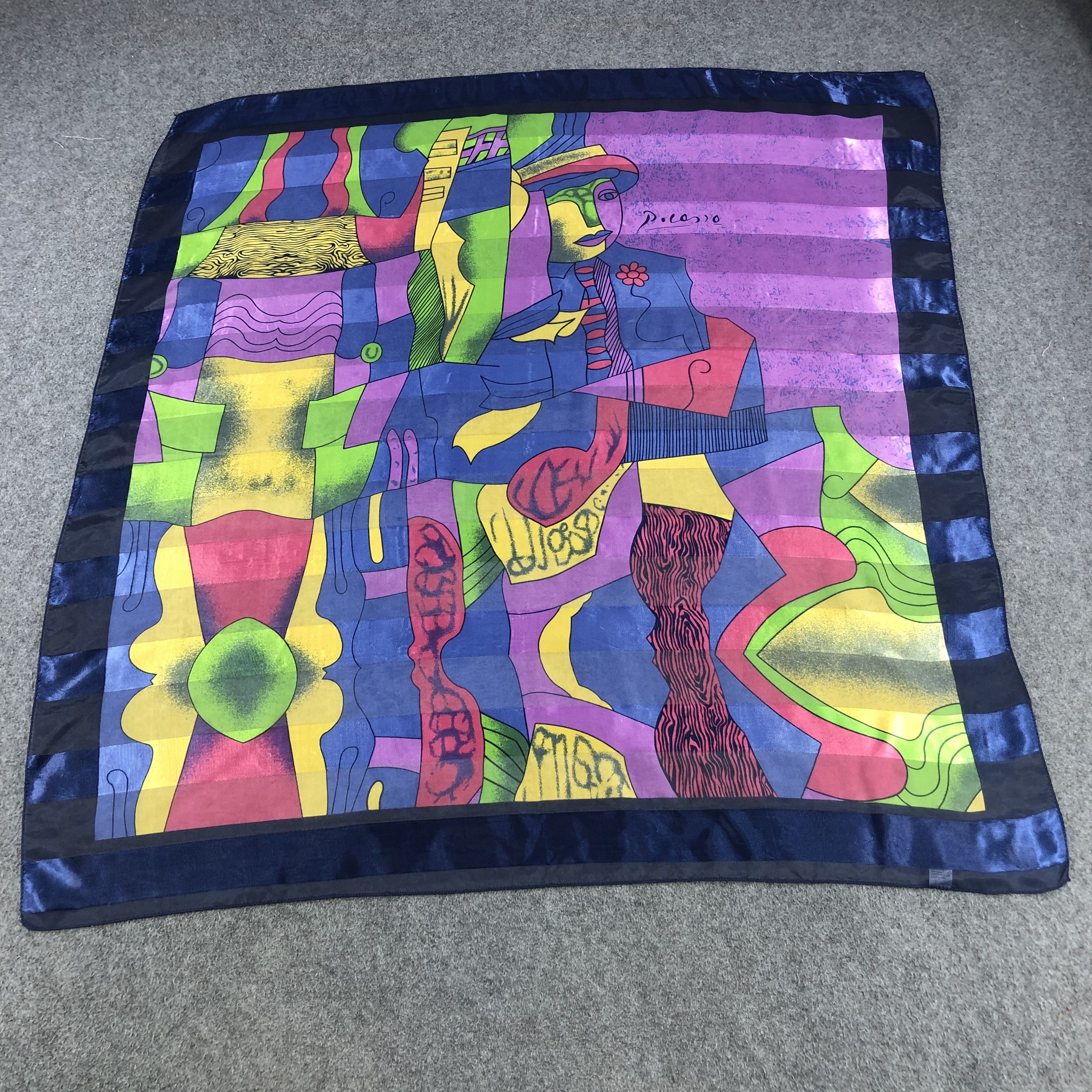 Vintage Art Picasso Polyester Scarf M289 Size ONE SIZE - 2 Thumbnail