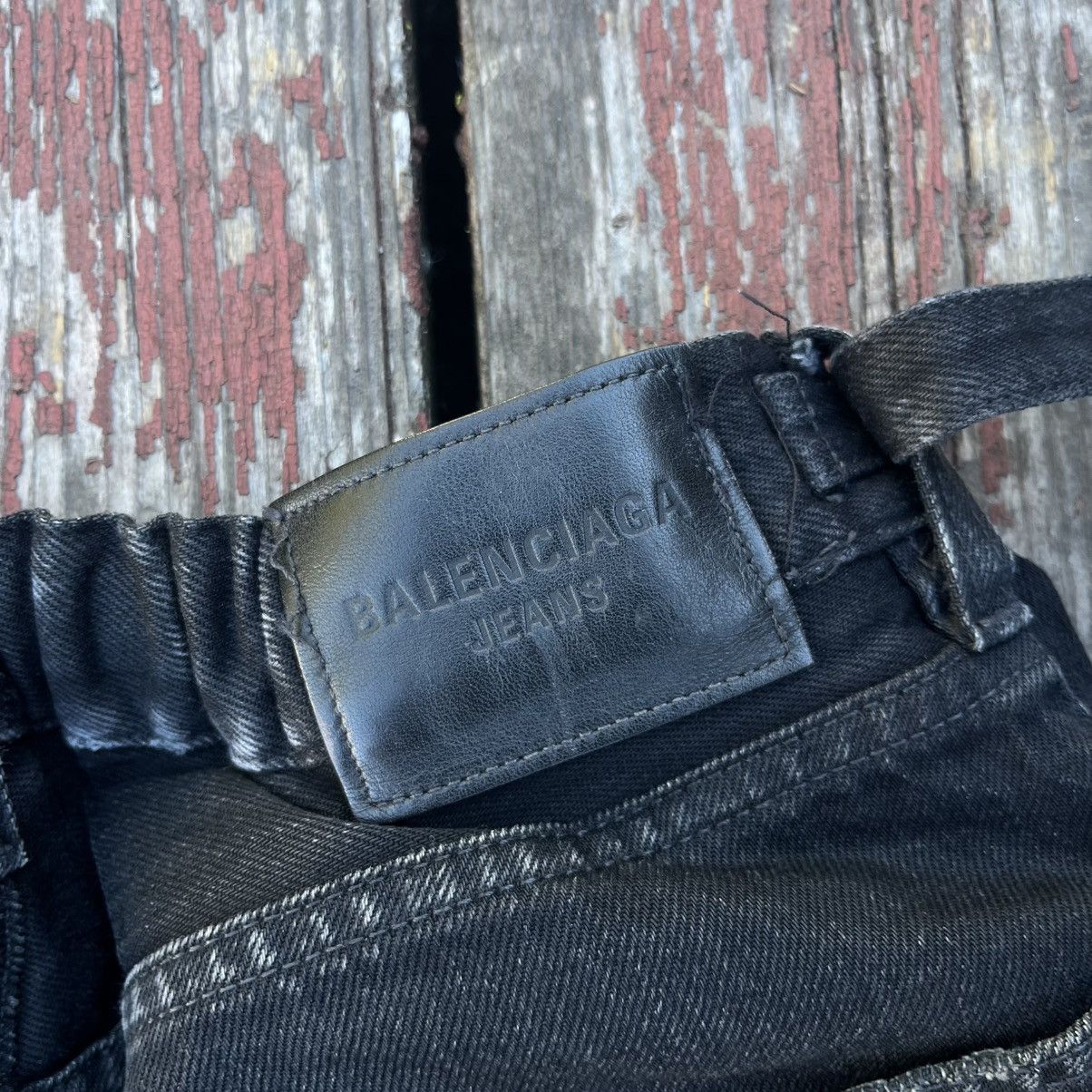 Balenciaga Balenciaga Black Baggy Ripped Skater Distressed Denim Jeans Size US 30 / EU 46 - 14 Thumbnail