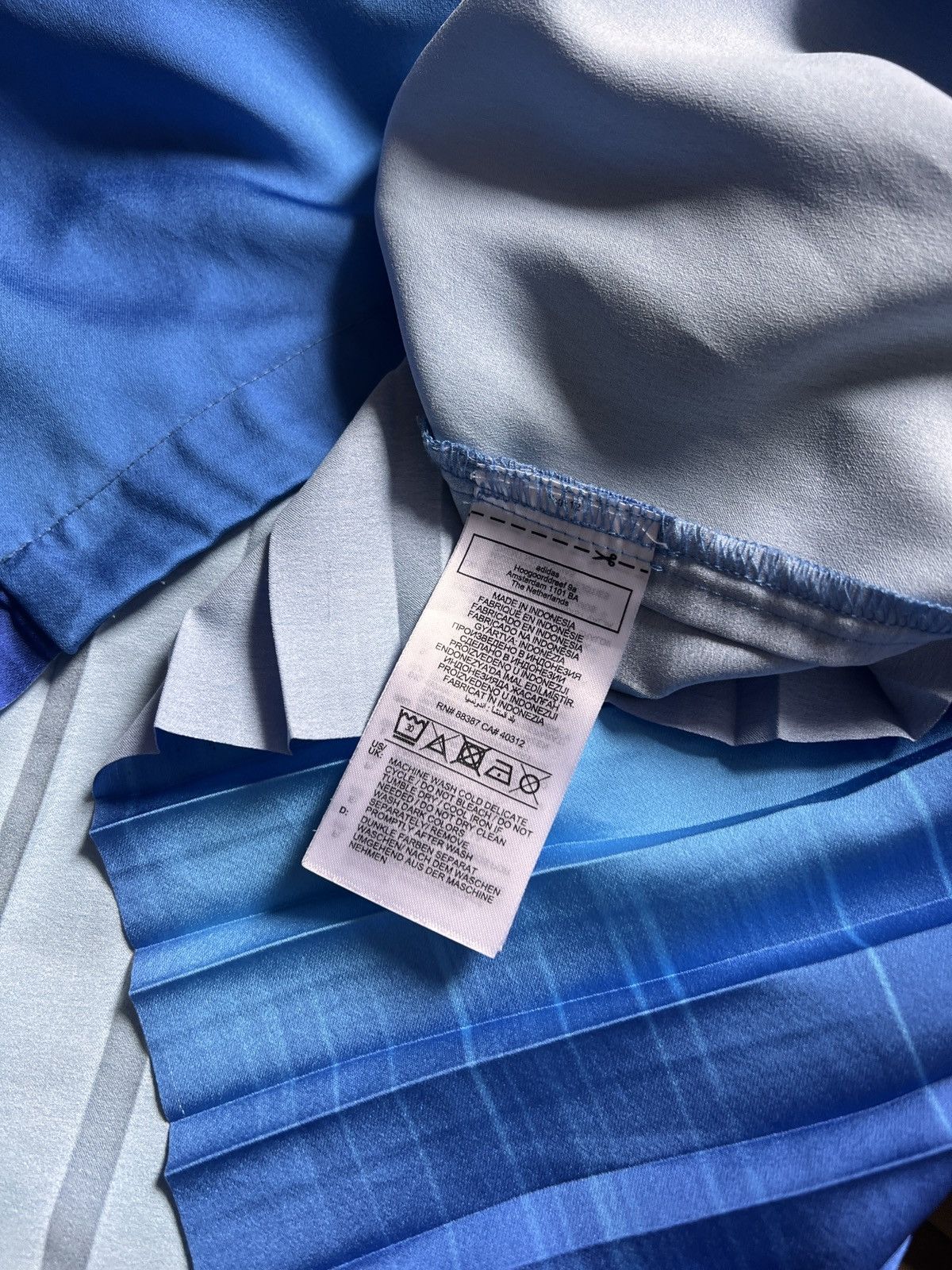 Adidas Pleated Adidas Originals Blue Polo T-Shirt Size L / US 10 / IT 46 - 13 Thumbnail
