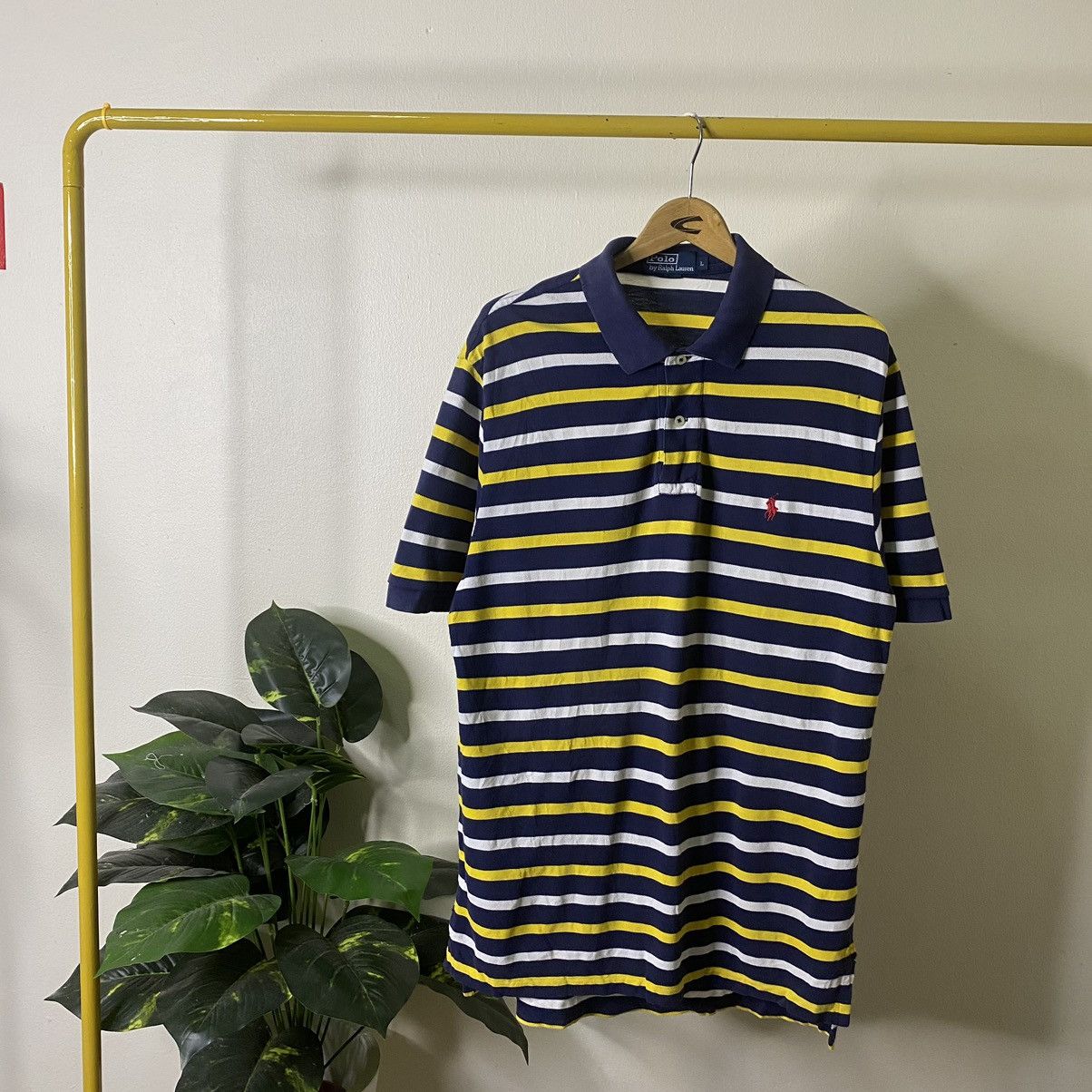 Polo Ralph Lauren Vintage Polo Ralph Lauren Multi Colour Stripes Tee Size US XL / EU 56 / 4 - 1 Thumbnail