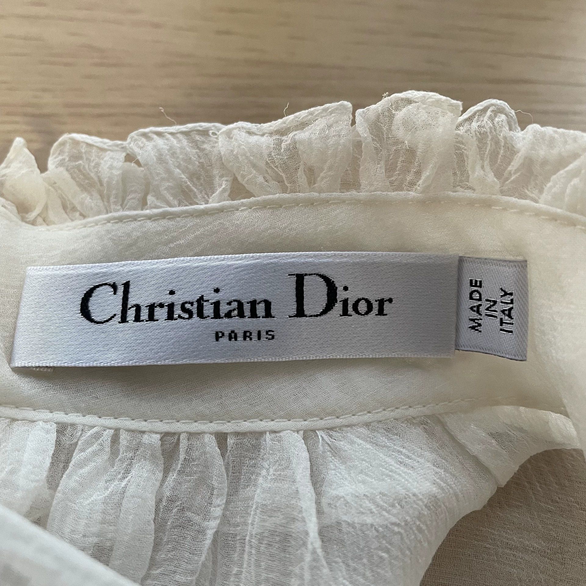 Dior Dior Princess Collar Silk Camisole Women's 34 Cream Size XXS / US 00 / IT 34 - 4 Thumbnail