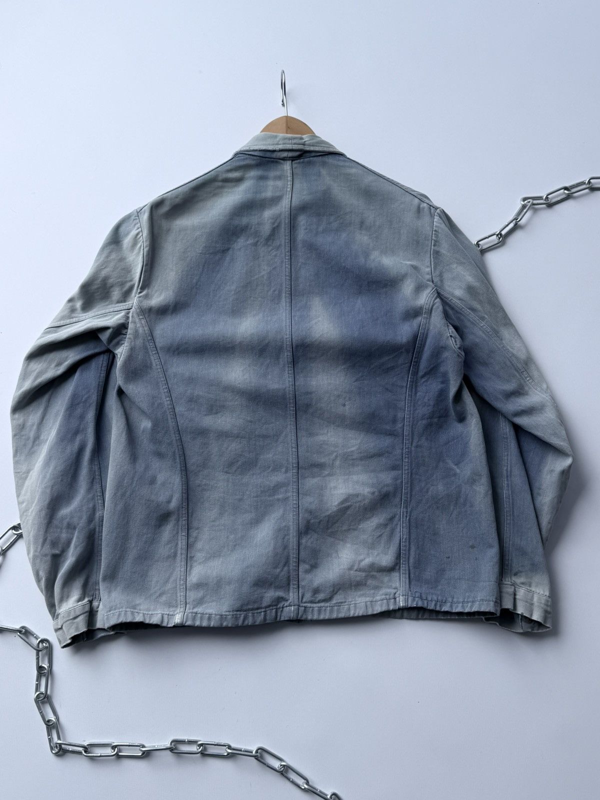 Le Laboureur Vintage 80s French Swiss Made Faded Work Chore Jacket Size US M / EU 48-50 / 2 - 9 Thumbnail