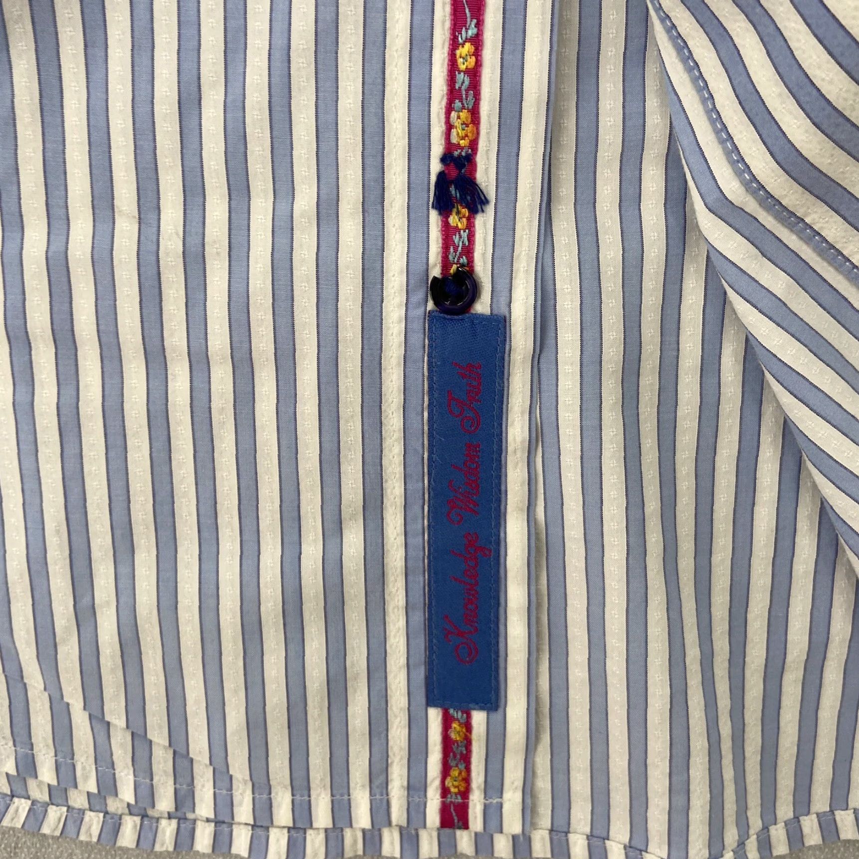 Robert Graham VINTAGE Robert Graham Shirt Men Adult Medium Blue White Striped Button-Up Long Sleeve Casual Size US M / EU 48-50 / 2 - 6 Thumbnail