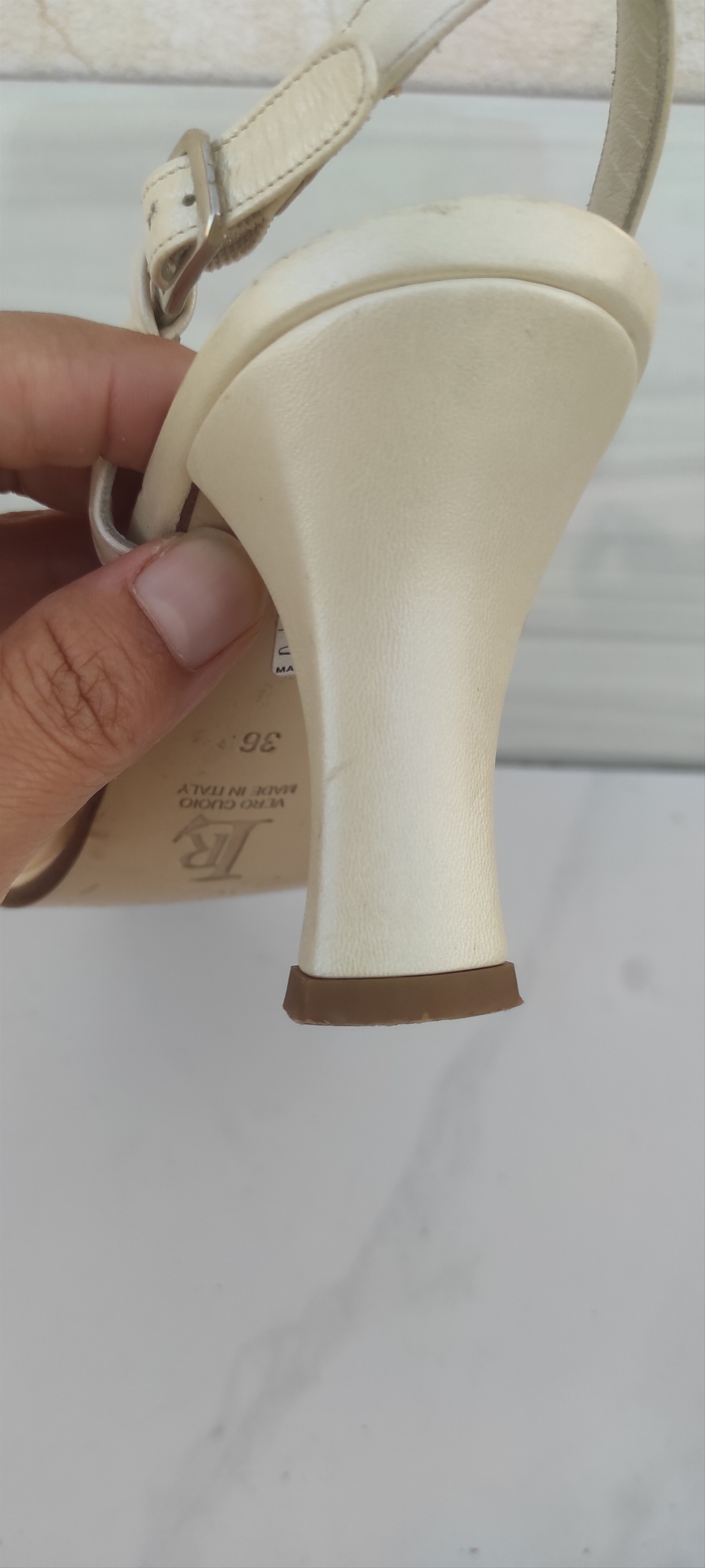 Leather Luca Renzi Slingback Wedding Leather Shoes Made Italy Size US 6 / IT 36 - 5 Thumbnail