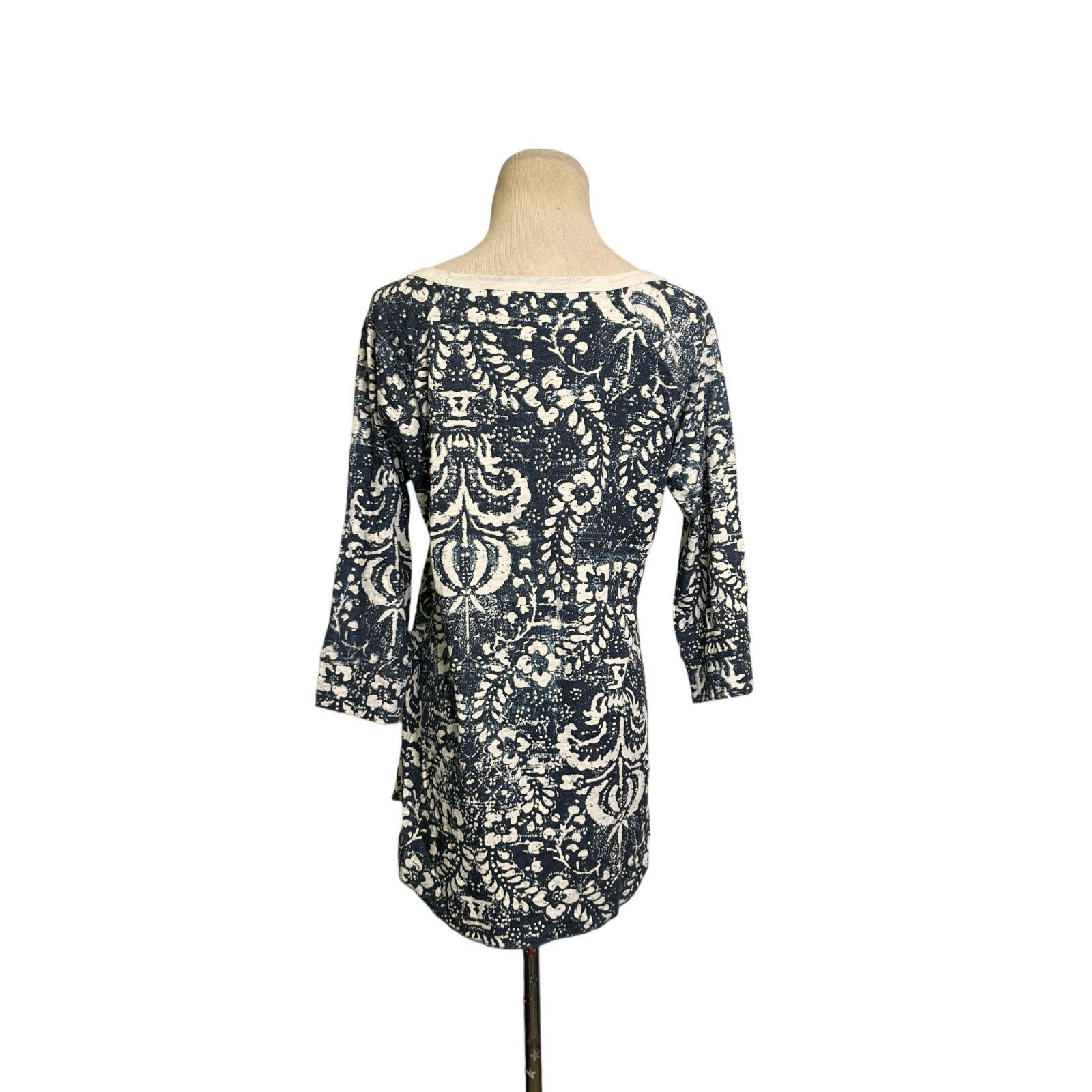 Chaser Brand Chasor cream blue floral print 3/4 sleeves top size M Size M / US 6-8 / IT 42-44 - 12 Thumbnail