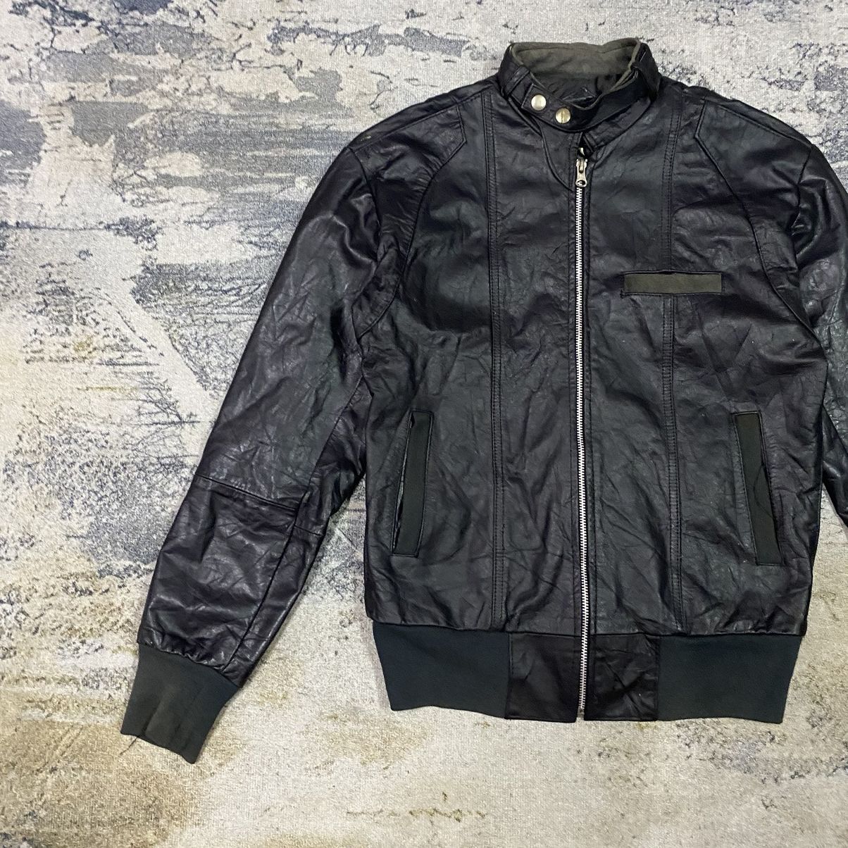 Genuine Leather Vintage Via Accenti Black Leather Jacket Size US M / EU 48-50 / 2 - 3 Thumbnail