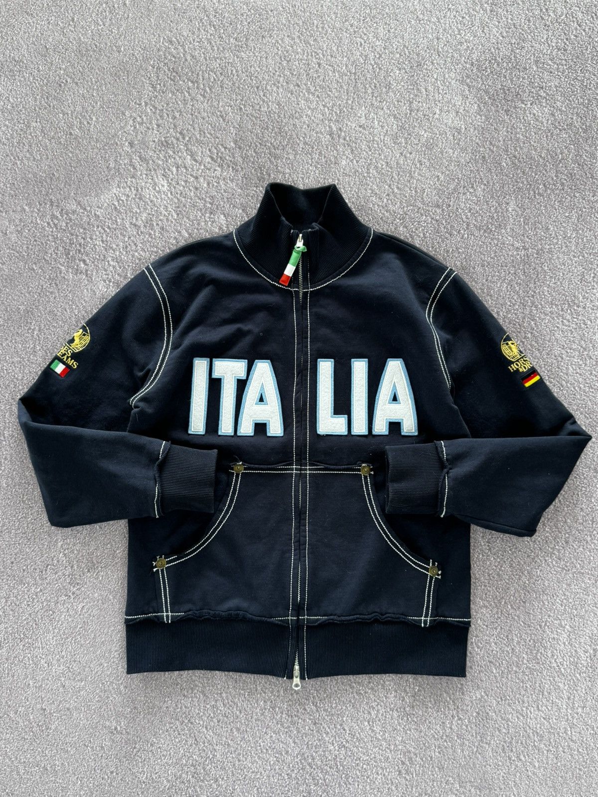 Hysteric Glamour 00’s Y2K Italia Big Logo Zip-Up Sweatshirt Size M / US 6-8 / IT 42-44 - 1 Thumbnail