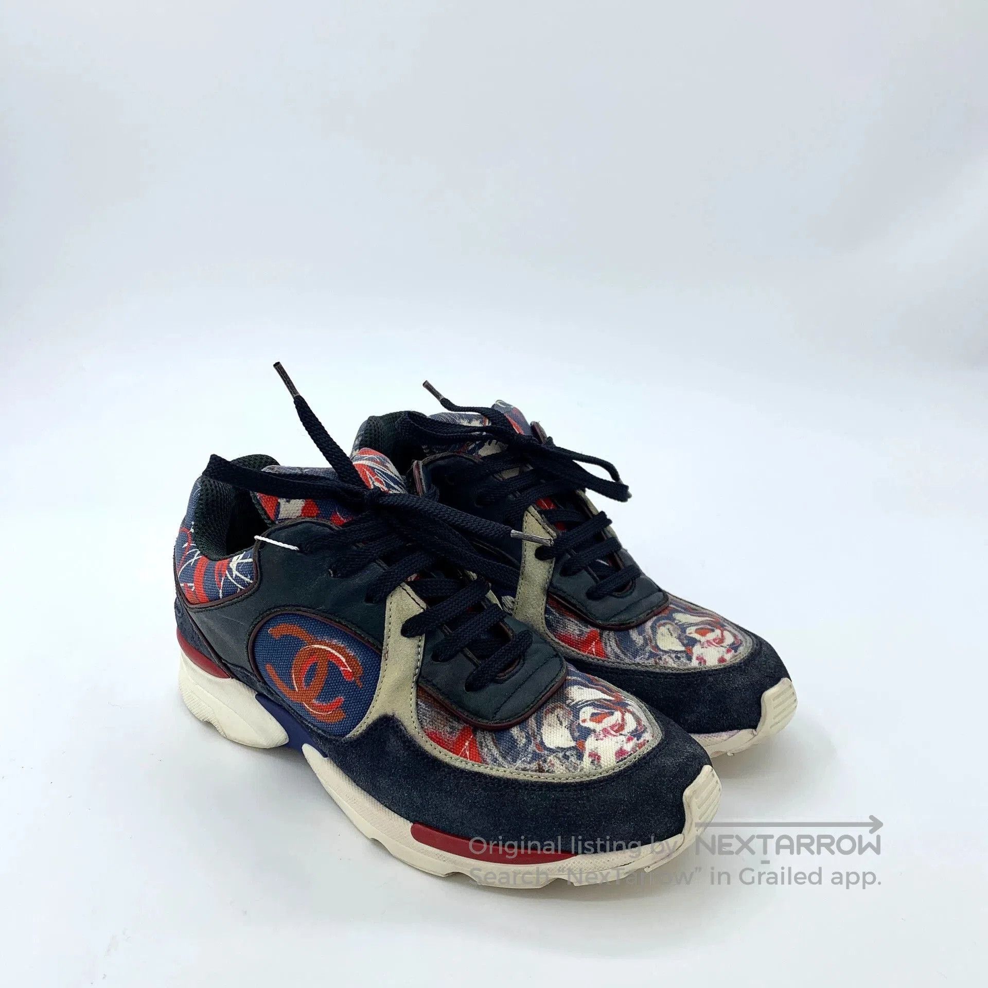 Chanel Chanel Colorblock Graffiti Casual Sneakers. Size US 6 / EU 39 - 2 Thumbnail