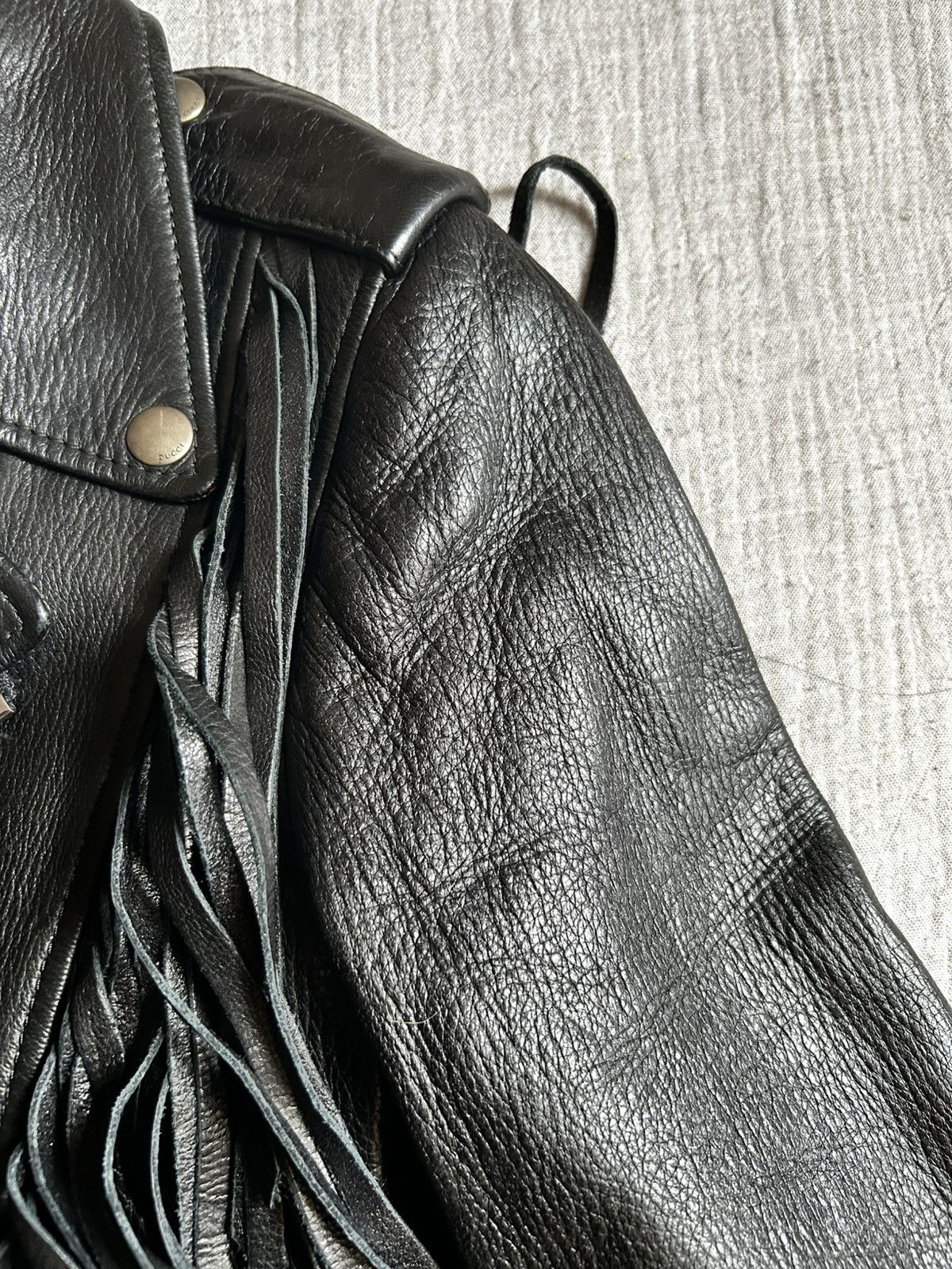 Gucci Gucci 2017 deer hide biker leather jacket with fringle Size S / US 4 / IT 40 - 12 Thumbnail