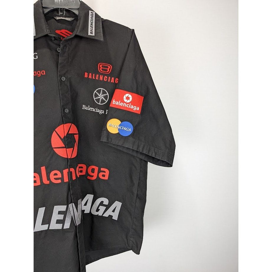 Balenciaga o1rshd1 Top League Shirt in Black Size US S / EU 44-46 / 1 - 7 Thumbnail