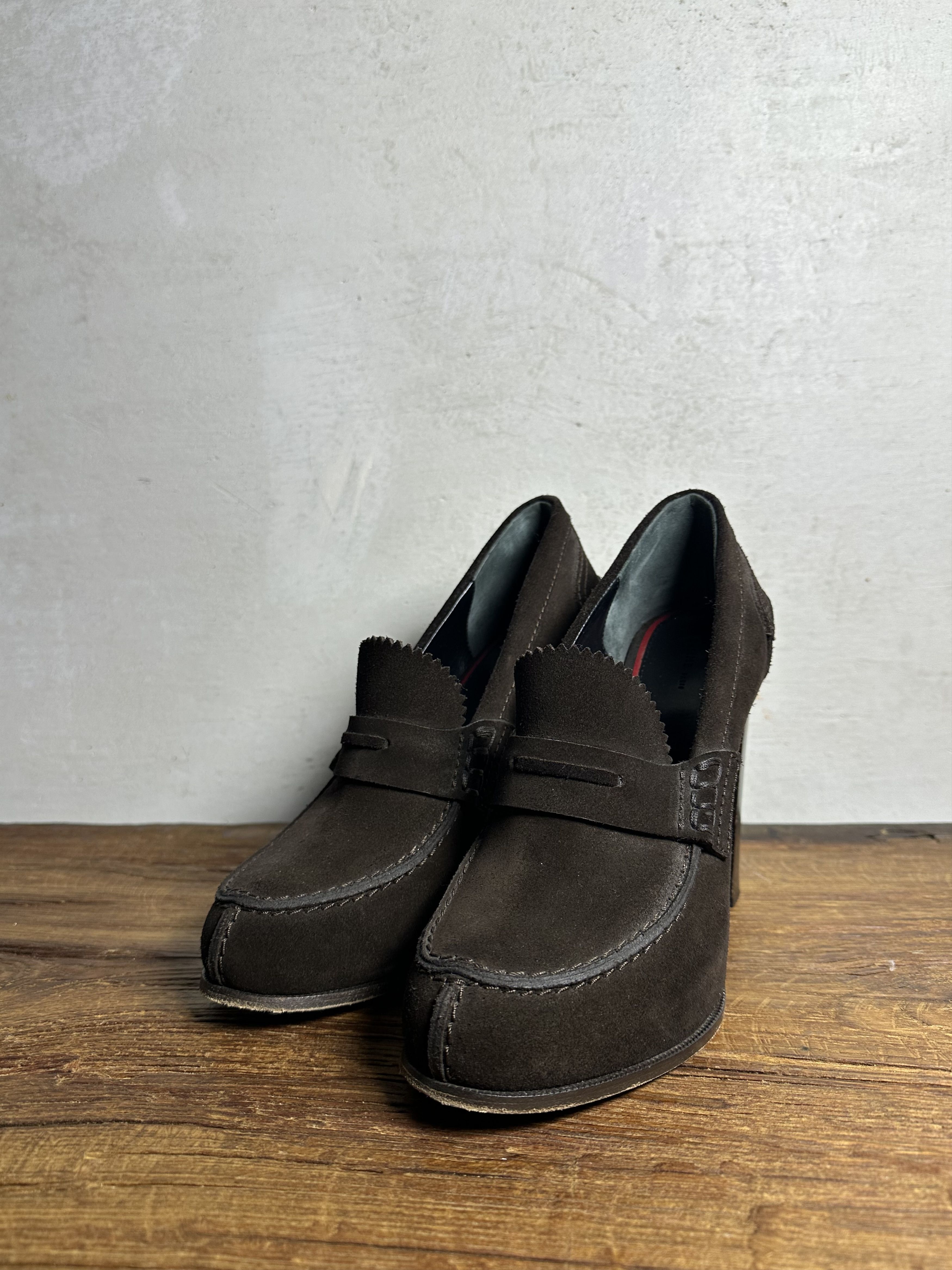 Celine Old Celine Suede Brown Heels Size US 9 / IT 39 - 4 Thumbnail