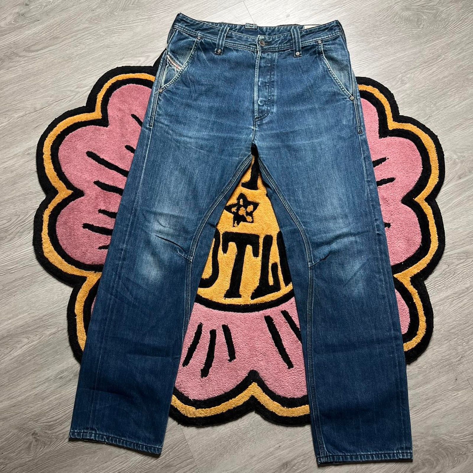 Diesel Gaulbon Button Fly Denim Jeans Size 30x32 Blue