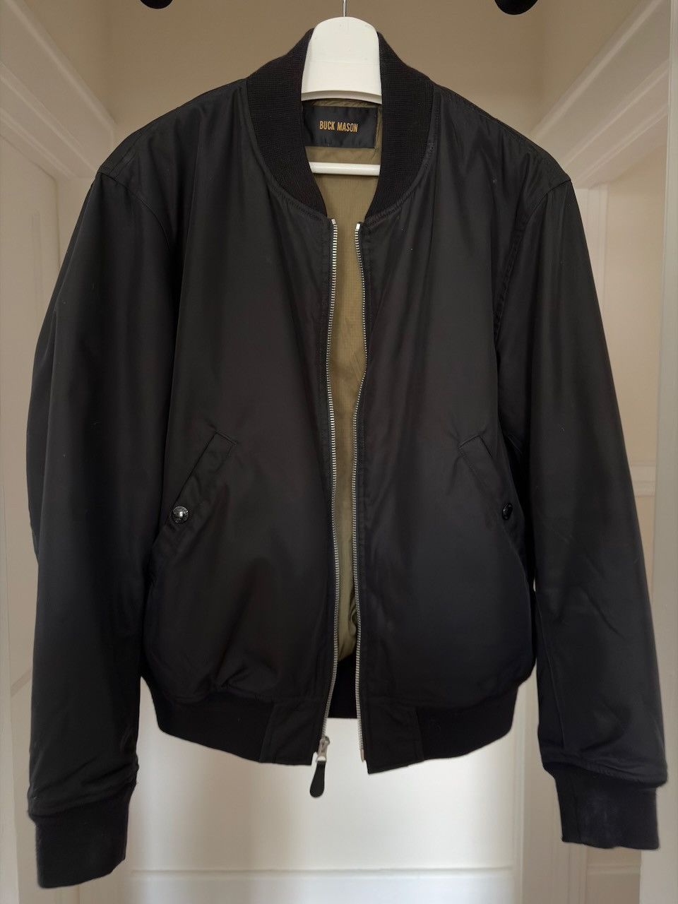 Buck Mason Bomber Flight Jacket - Black