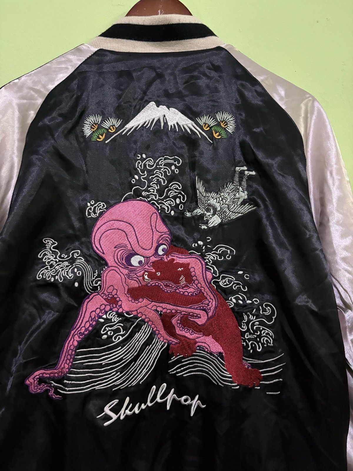 Japanese Brand VTG Sukajan Jacket skeleton taste of Noise Embroidered Size US L / EU 52-54 / 3 - 10 Thumbnail