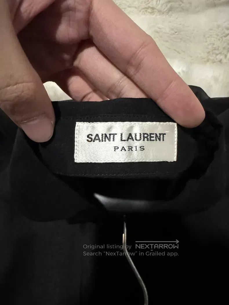 Saint Laurent Paris Saint Laurent Paris Black Silk See-through Shirt Size M / US 6-8 / IT 42-44 - 3 Thumbnail